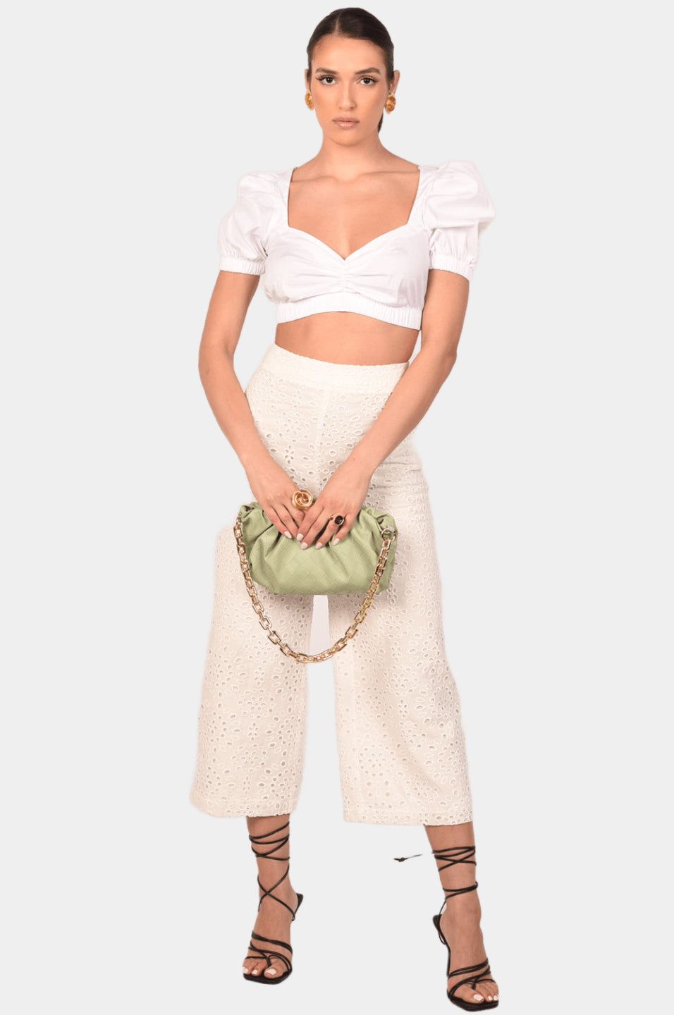 Pilar White Eyelet Pants sold by Lord & Taylor product image thumbnail 7