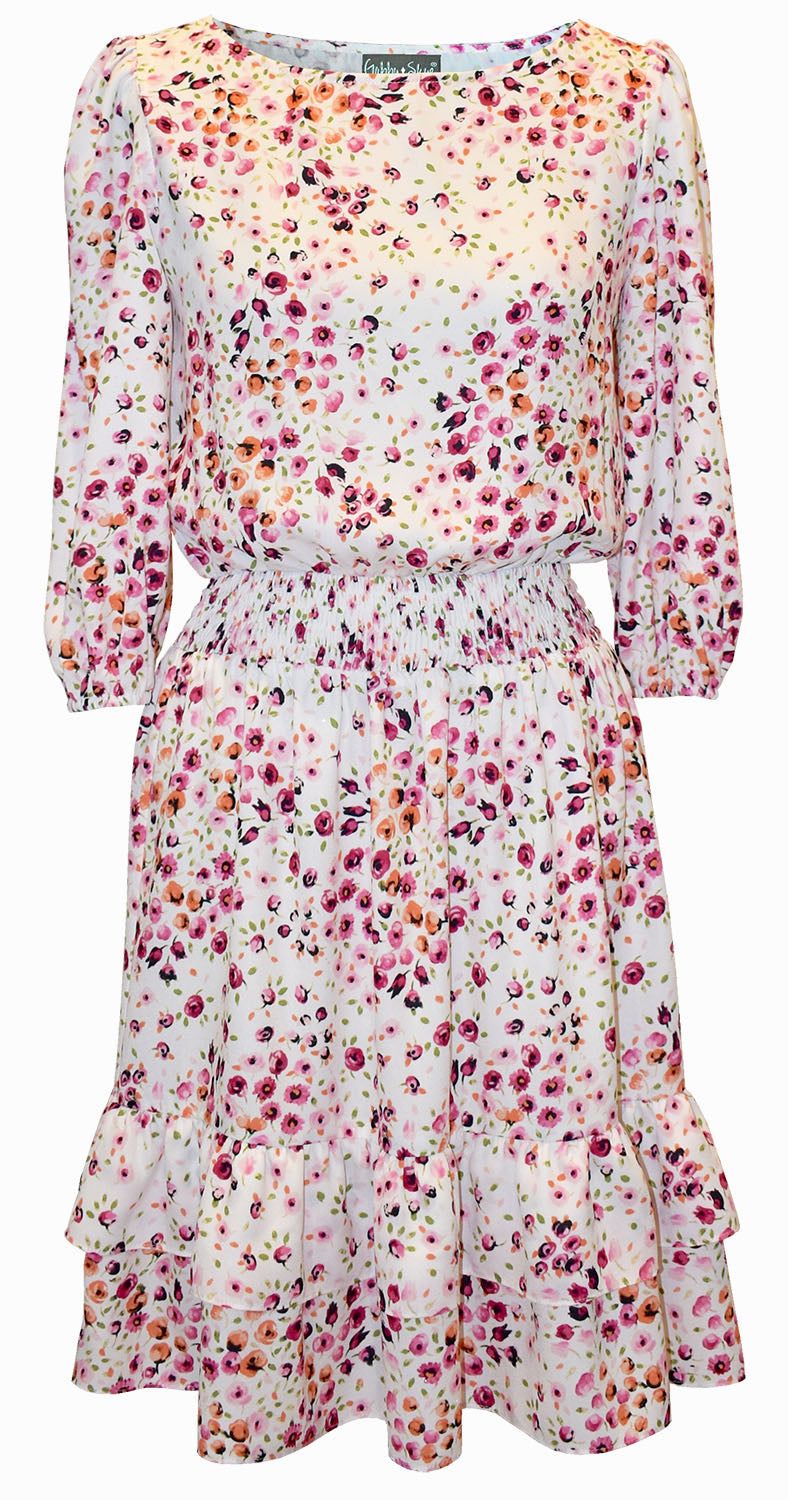 Smocked Waist Crepe Dress sold by Lord & Taylor