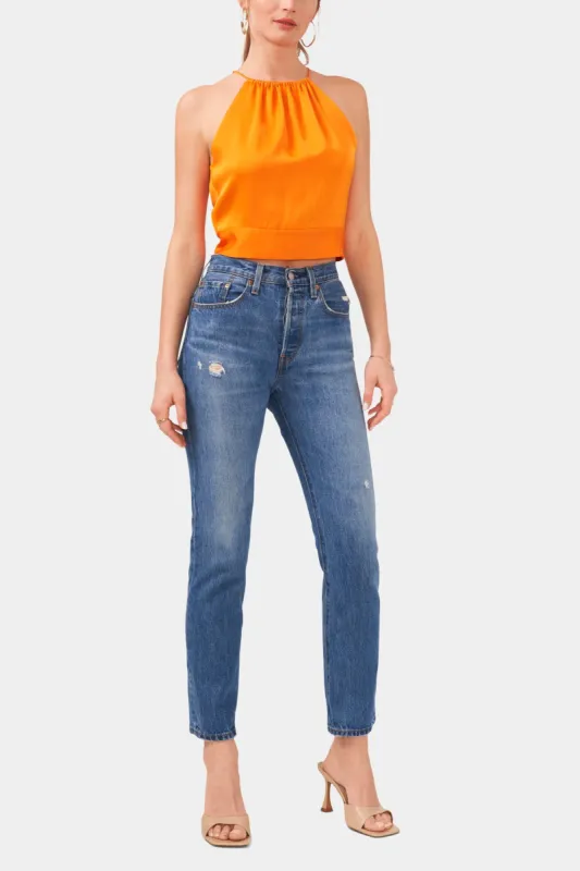 Sleeveless Back Tie Halter Top sold by Lord & Taylor