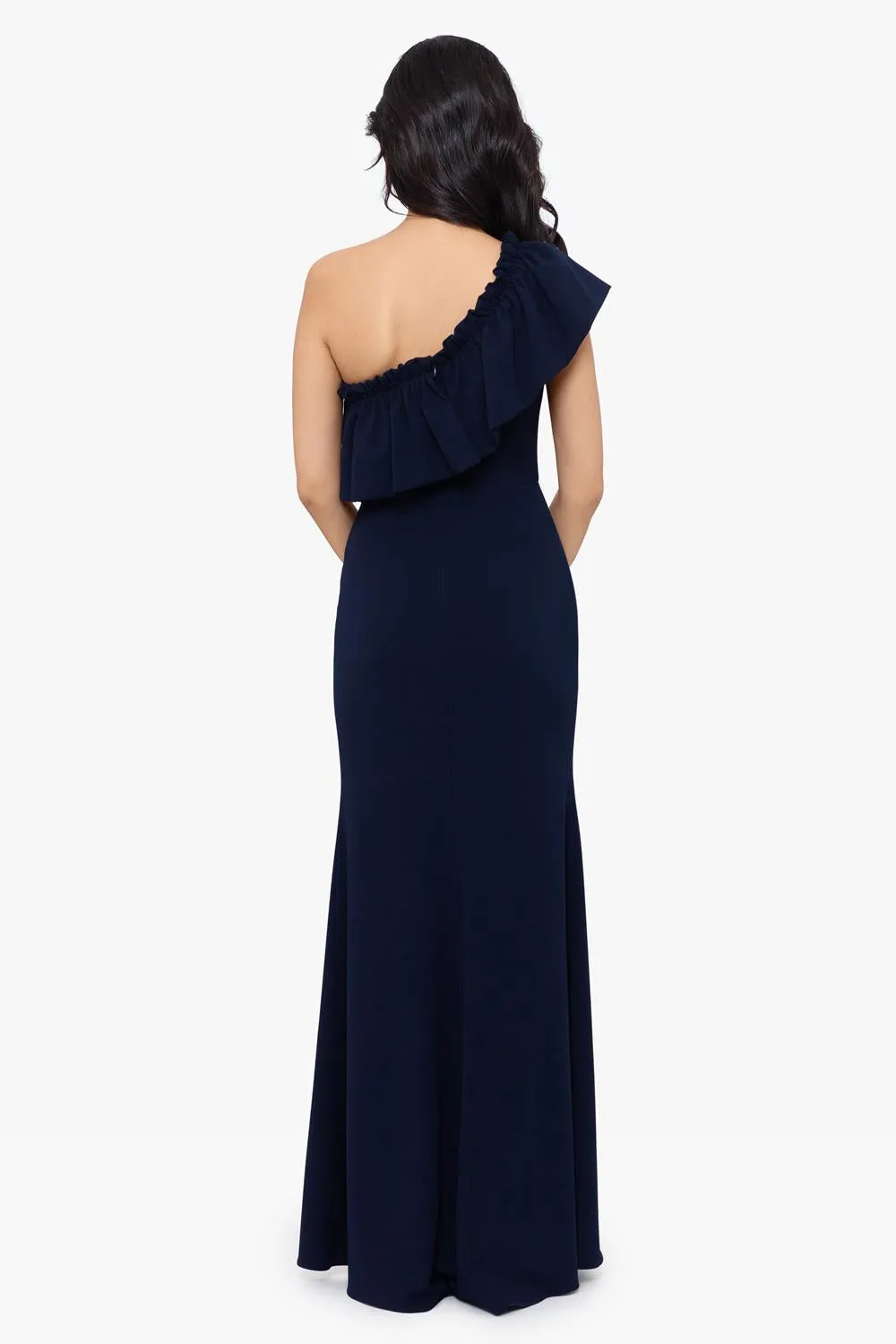Crepe One Shoulder Ruffle Dress sold by Lord & Taylor product image thumbnail 2