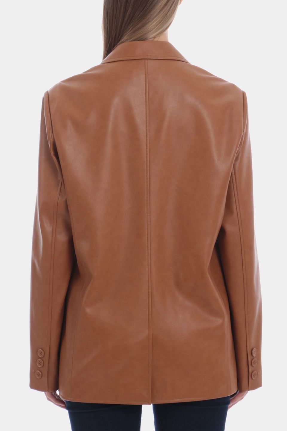 Single Breasted Faux Leather Blazer sold by Lord & Taylor product image thumbnail 8