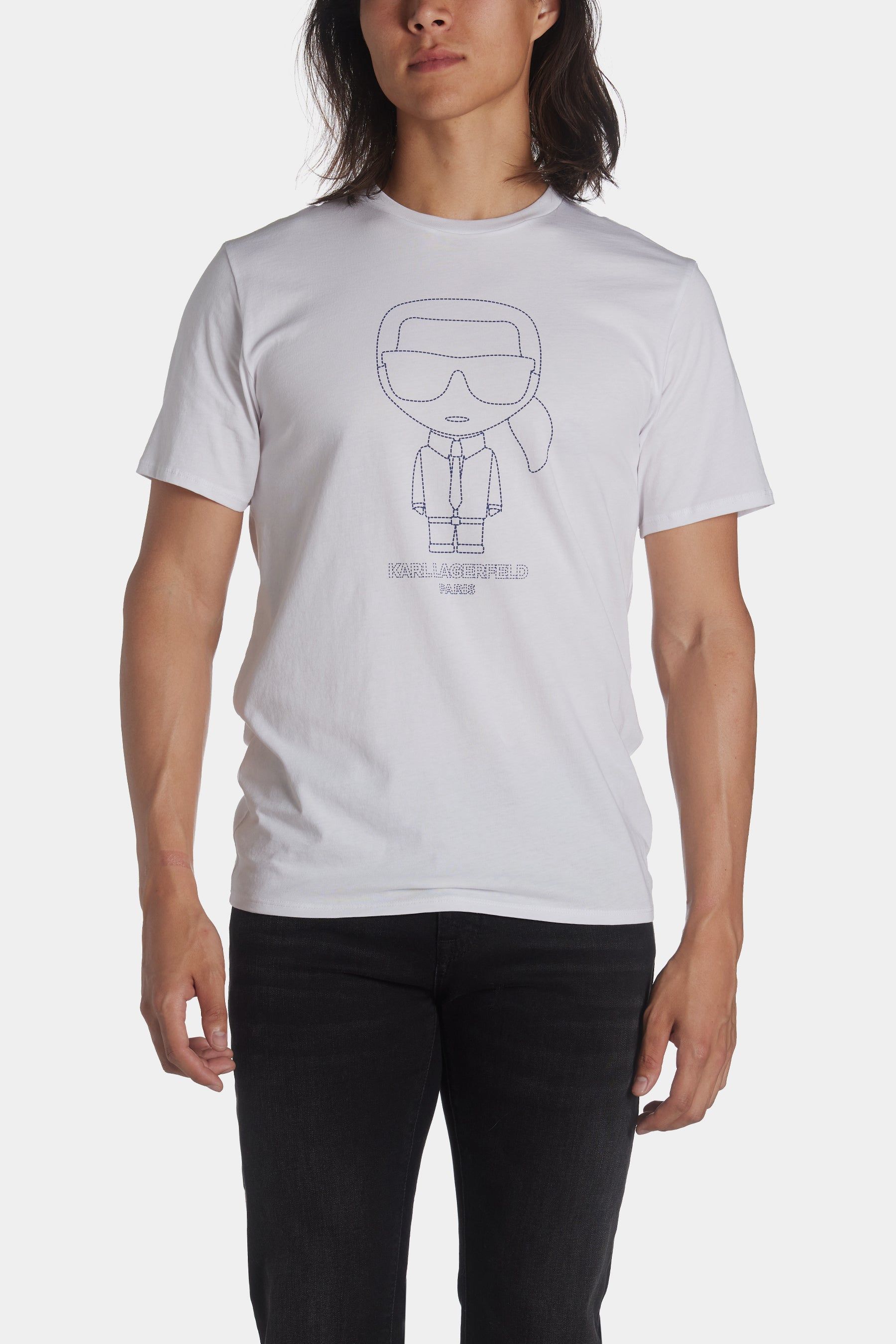 Outline Karl Character Short Sleeve Crew Neck T-Shirt sold by Lord & Taylor product image thumbnail 12