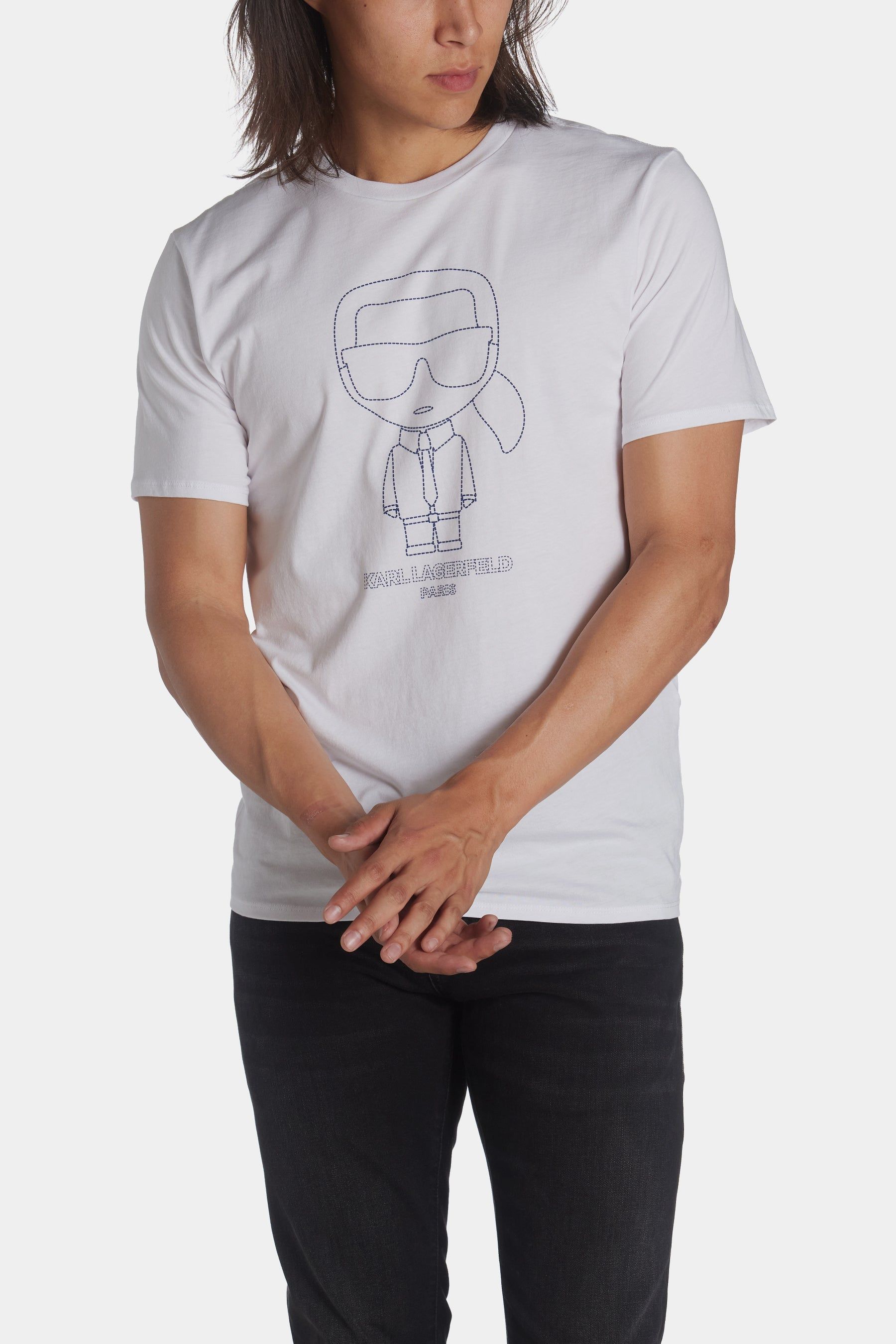Outline Karl Character Short Sleeve Crew Neck T-Shirt sold by Lord & Taylor product image thumbnail 10
