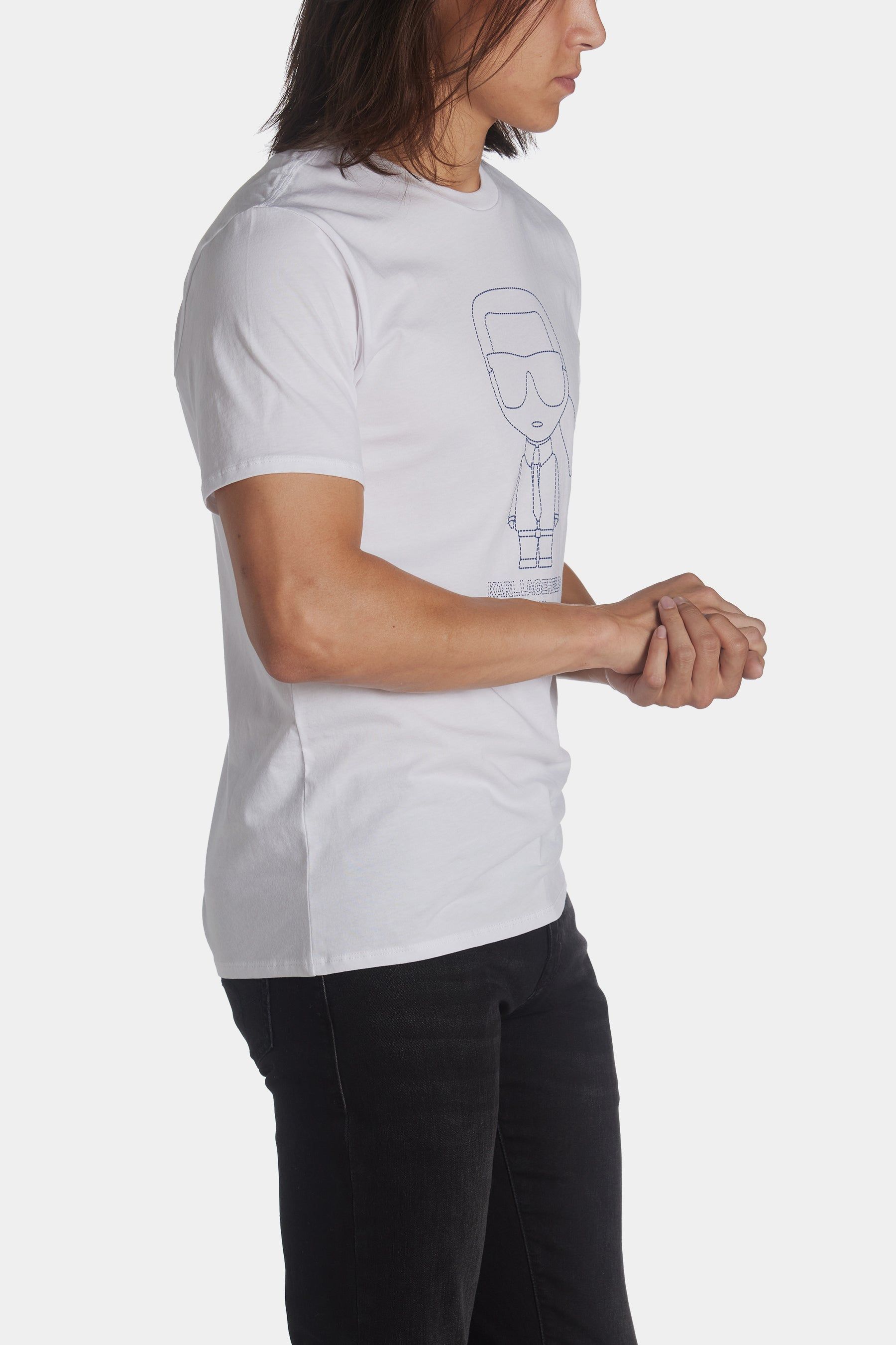 Outline Karl Character Short Sleeve Crew Neck T-Shirt sold by Lord & Taylor product image thumbnail 11