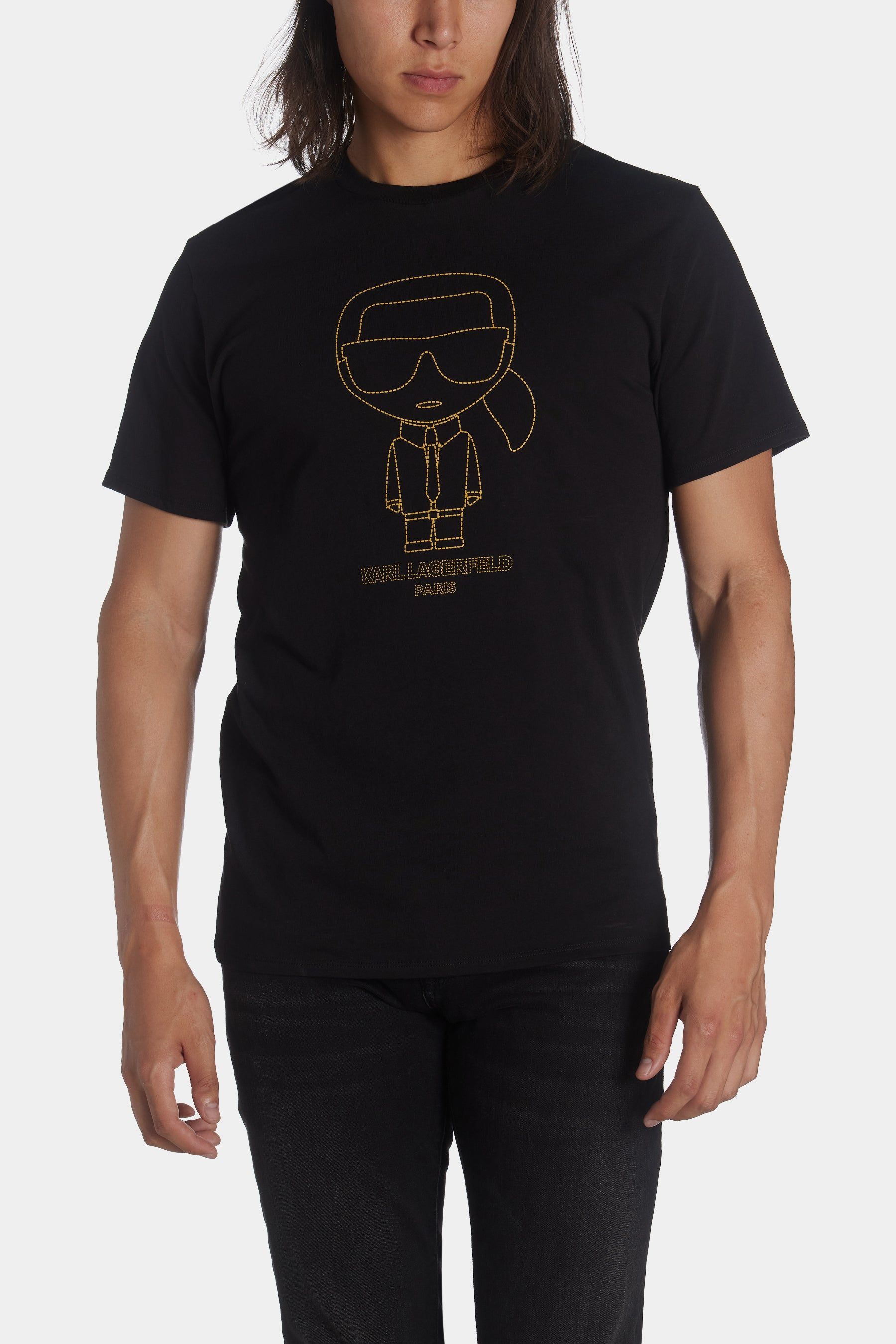 Outline Karl Character Short Sleeve Crew Neck T-Shirt sold by Lord & Taylor product image thumbnail 2