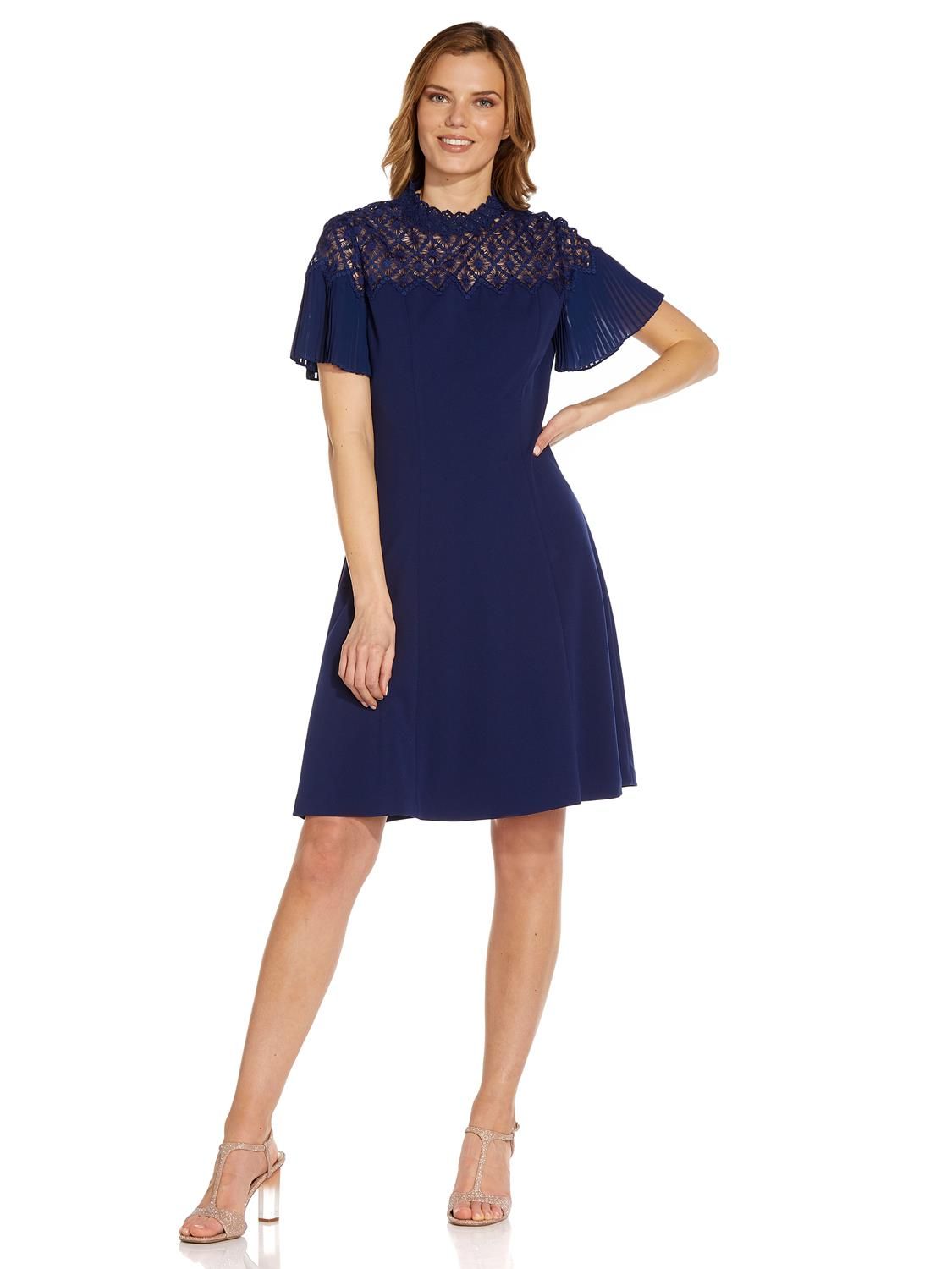 Crepe Fit And Flare Dress sold by Lord & Taylor product image thumbnail 4