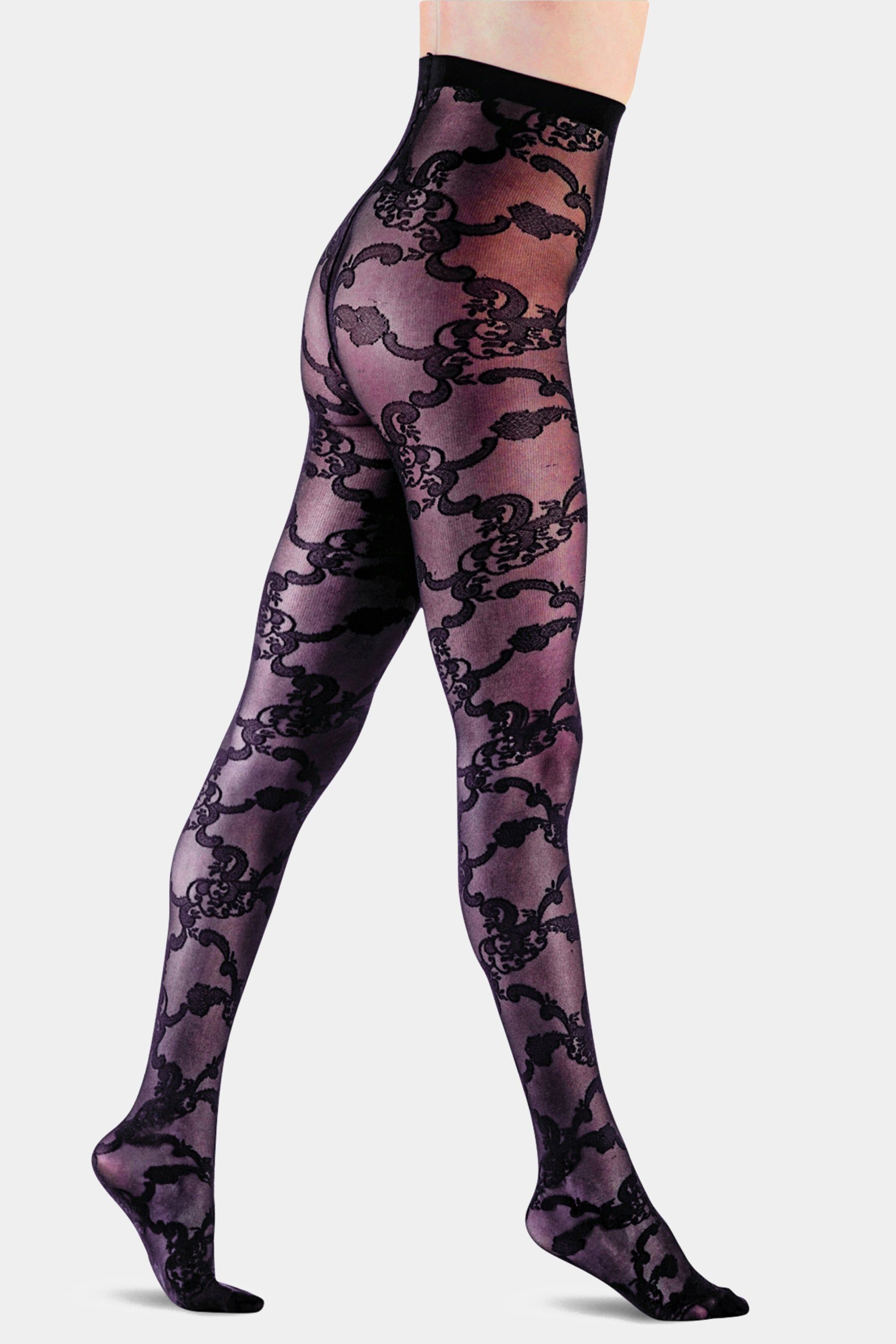 Lace Print Tights sold by Lord & Taylor product image thumbnail 4