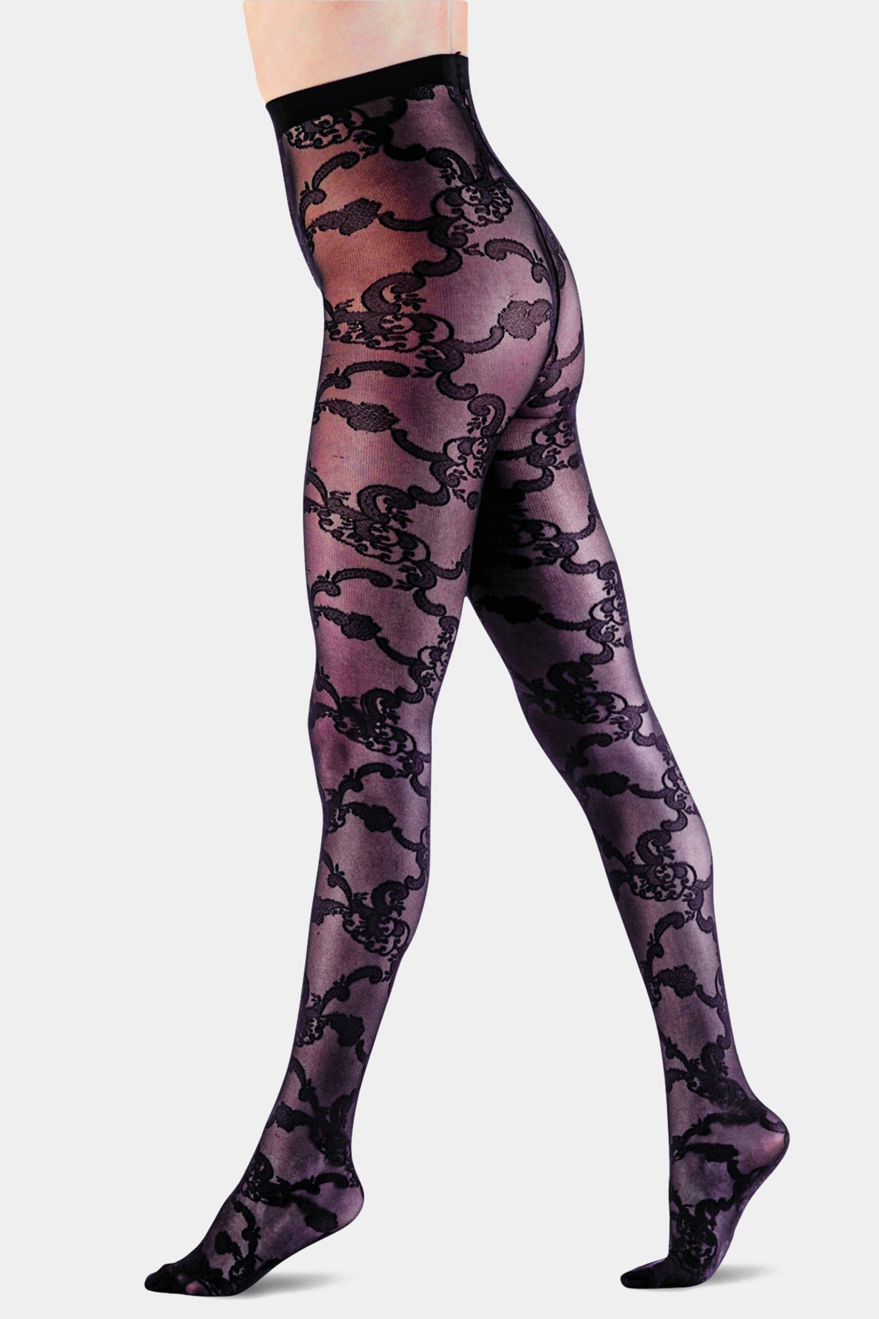 Lace Print Tights sold by Lord & Taylor product image thumbnail 2