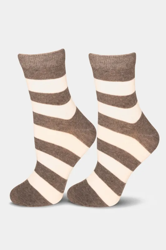 Stripe Pattern Cotton Socks sold by Lord & Taylor