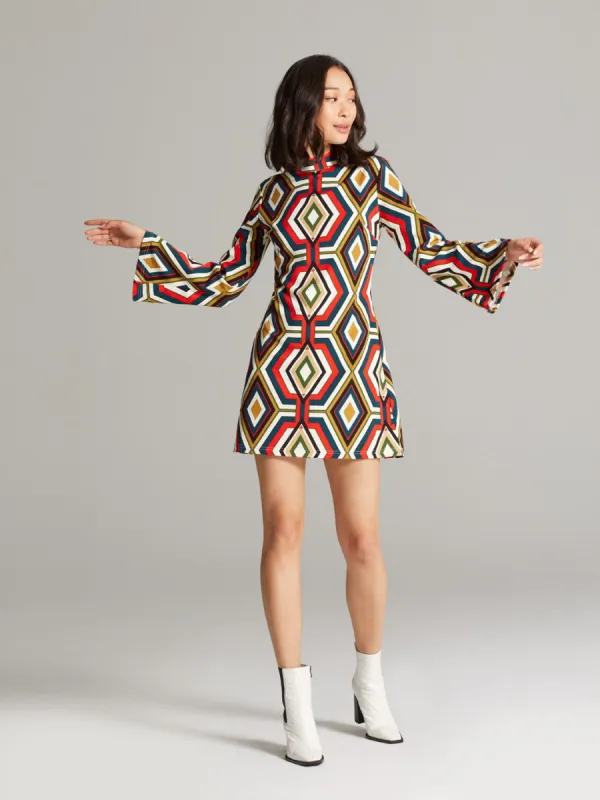 Printed Mock Neck Dress sold by Lord & Taylor