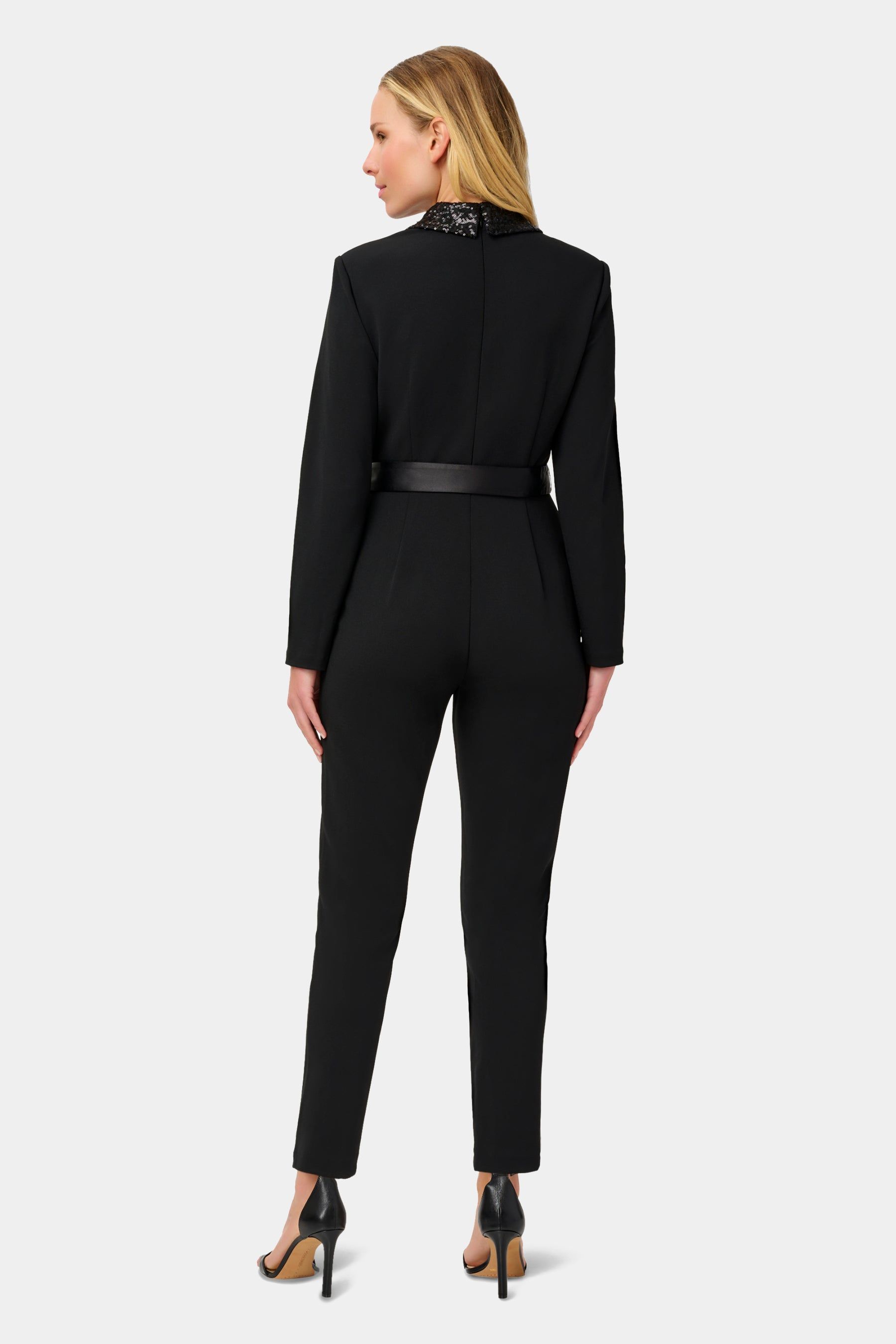 Knit Crepe Tuxedo Jumpsuit sold by Lord & Taylor product image thumbnail 2