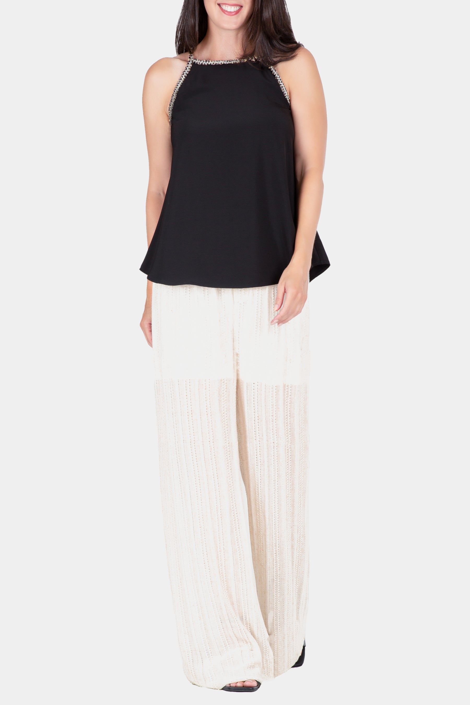 Gold Trim Tank Top sold by Lord & Taylor product image thumbnail 4