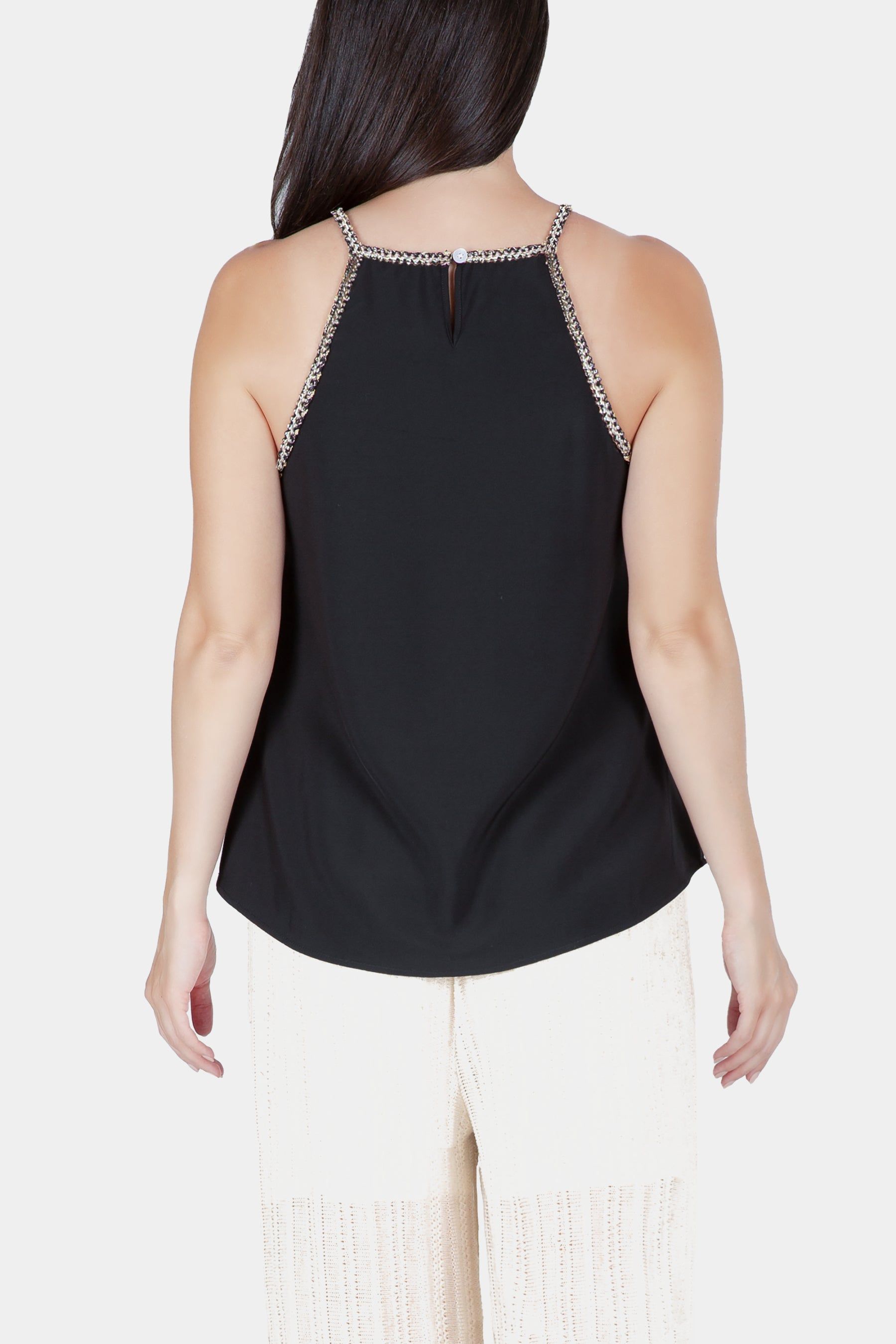 Gold Trim Tank Top sold by Lord & Taylor product image thumbnail 2