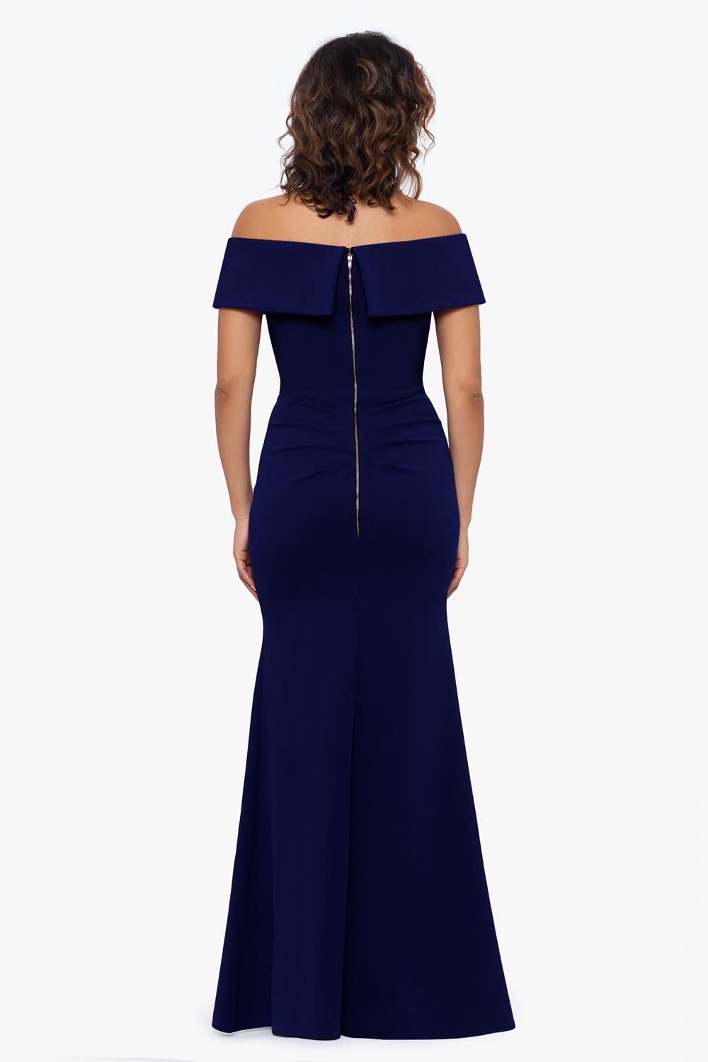 Long Off The Shoulder Crepe Ruched Gown sold by Lord & Taylor product image thumbnail 2