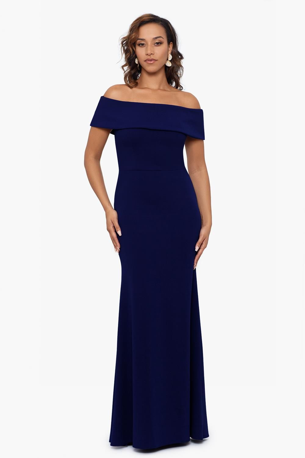 Long Off The Shoulder Crepe Ruched Gown sold by Lord & Taylor product image thumbnail 3