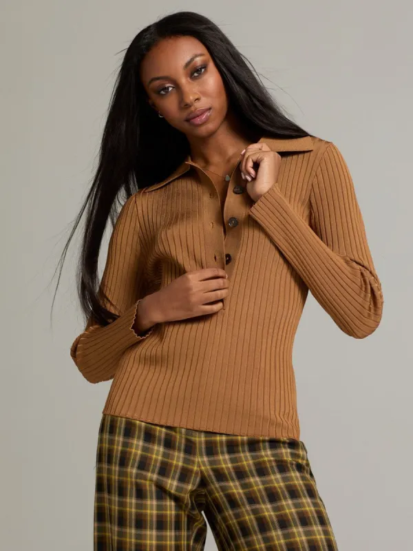 Ribbed Button Down Collared Shirt sold by Lord & Taylor