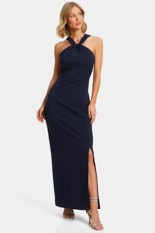 Scuba Crepe Halter Neck Maxi Dress sold by Lord & Taylor
