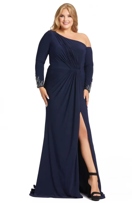 Long Sleeve Faux Wrap Gown sold by Lord & Taylor