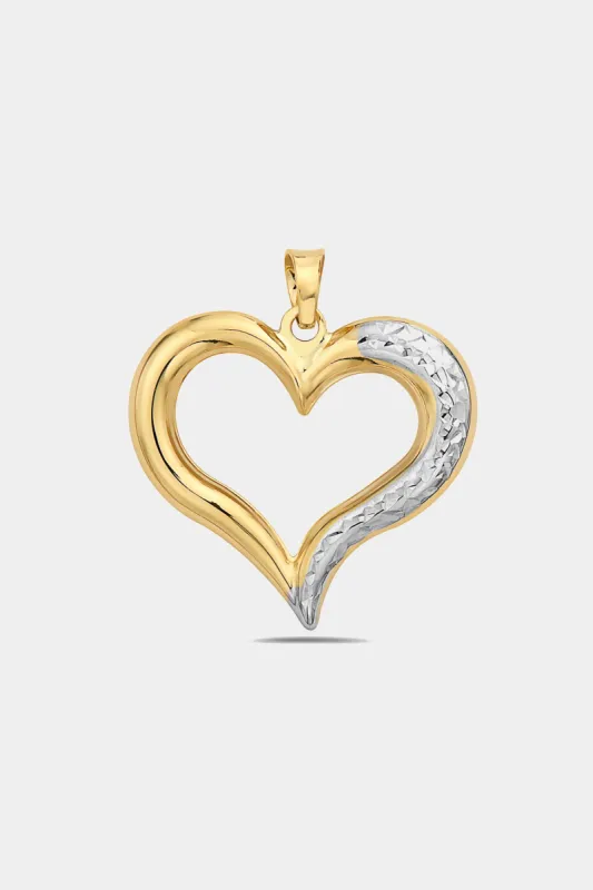 Two-Toned Heart Pendant sold by Lord & Taylor
