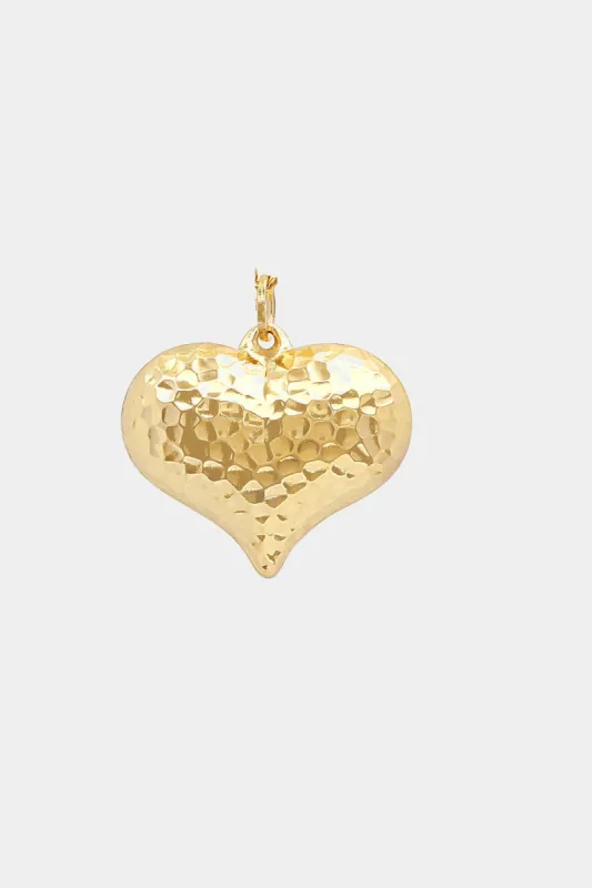 Solid Hammered Heart Charm Pendant sold by Lord & Taylor