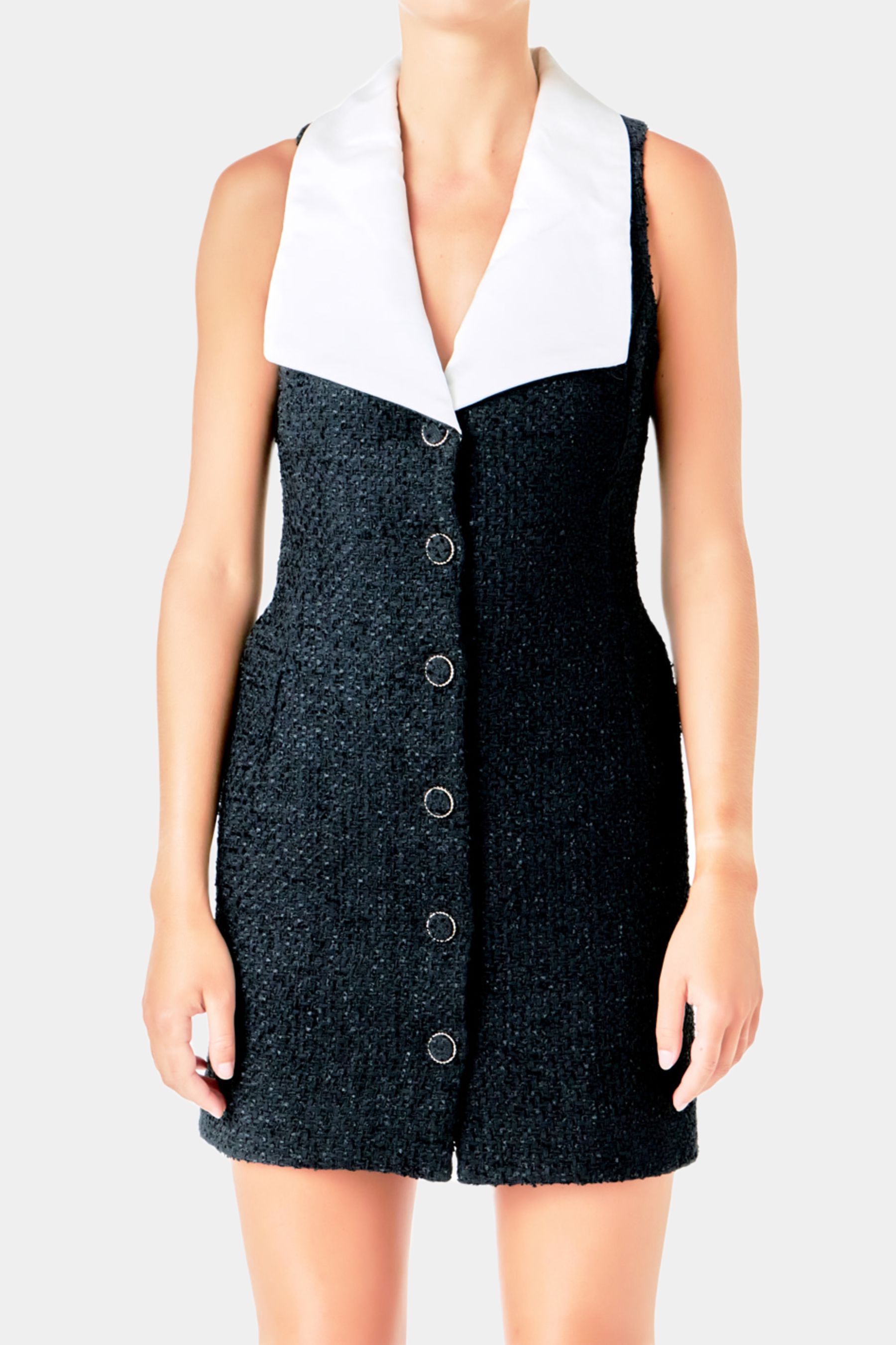 Sleeveless Tweed Mini Dress sold by Lord & Taylor product image thumbnail 2