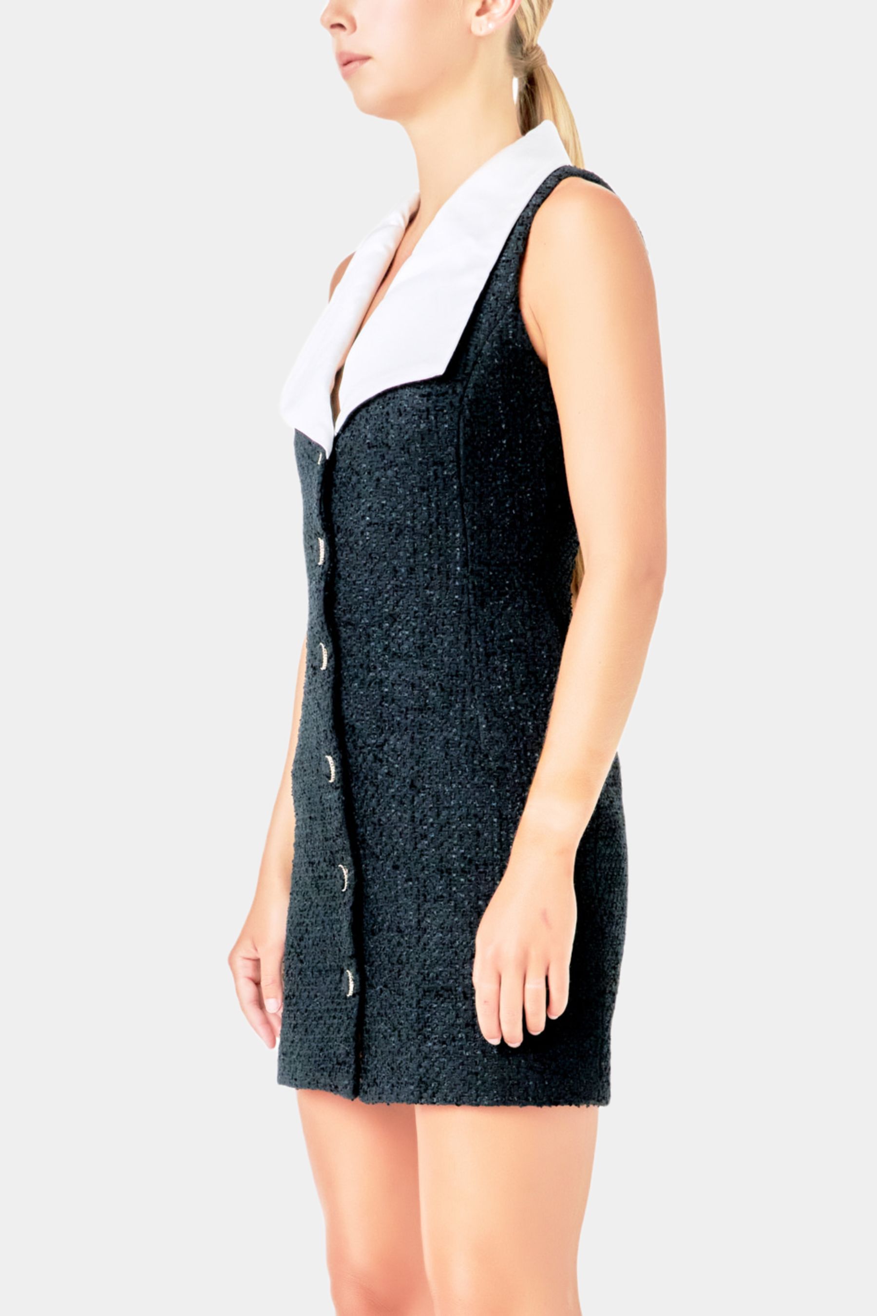 Sleeveless Tweed Mini Dress sold by Lord & Taylor product image thumbnail 4