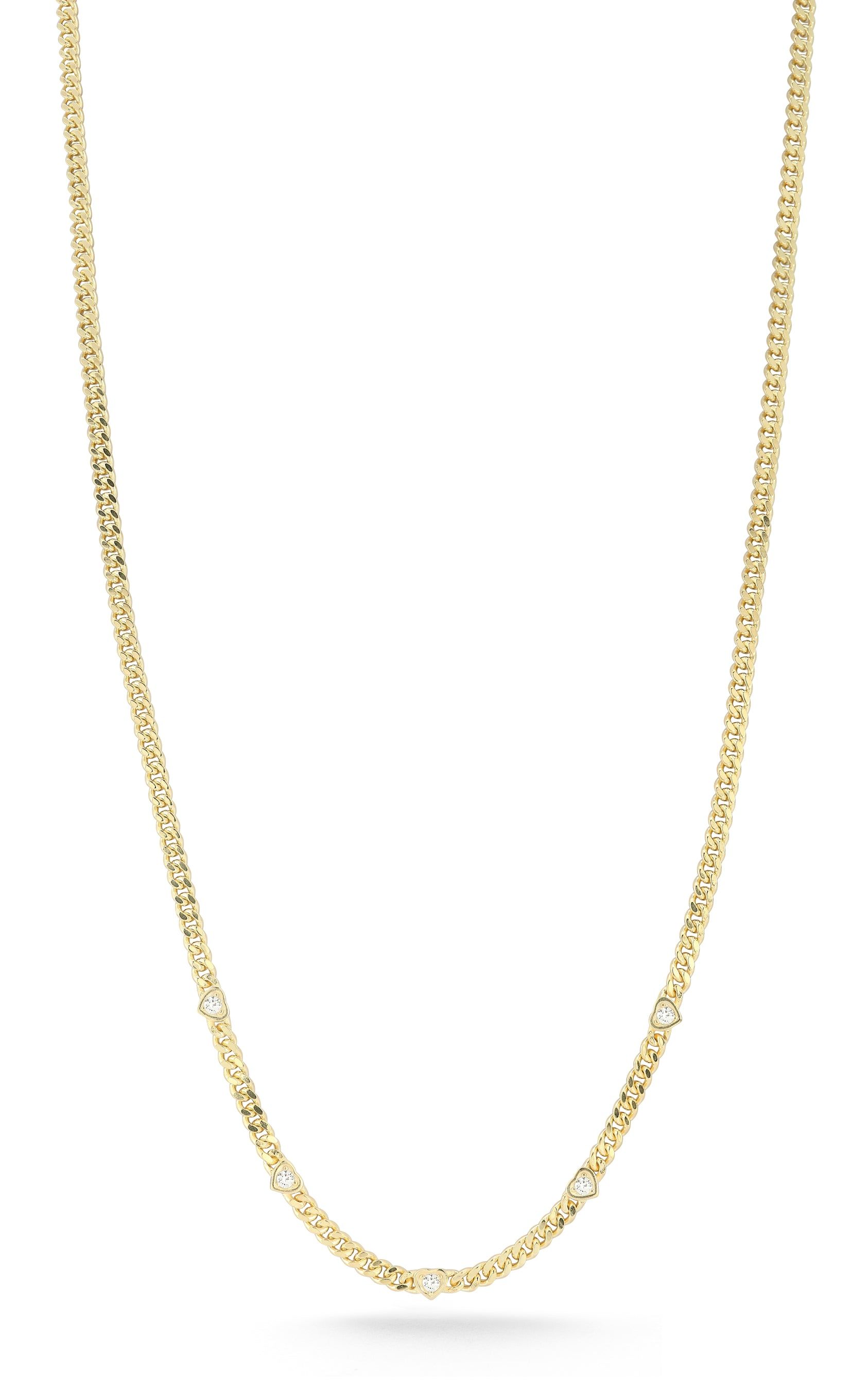 Sterling Curb Chain Hearts Necklace sold by Lord & Taylor