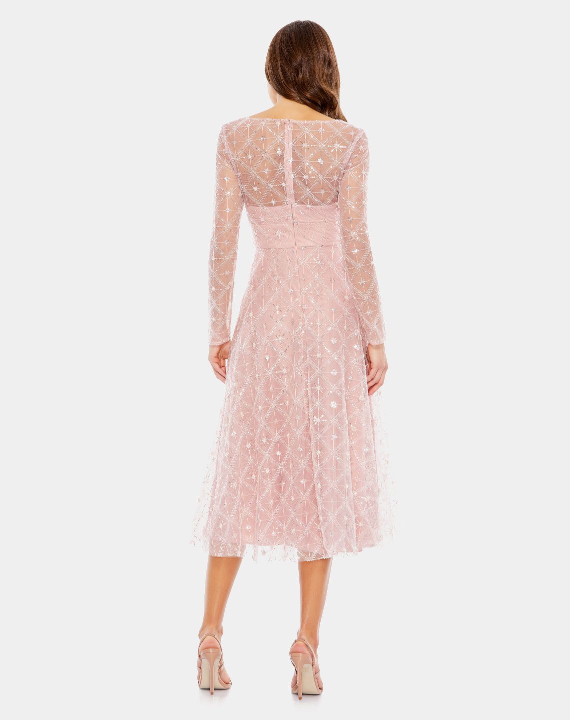 Embellished Illusion Long Sleeve Dress sold by Lord & Taylor product image thumbnail 3