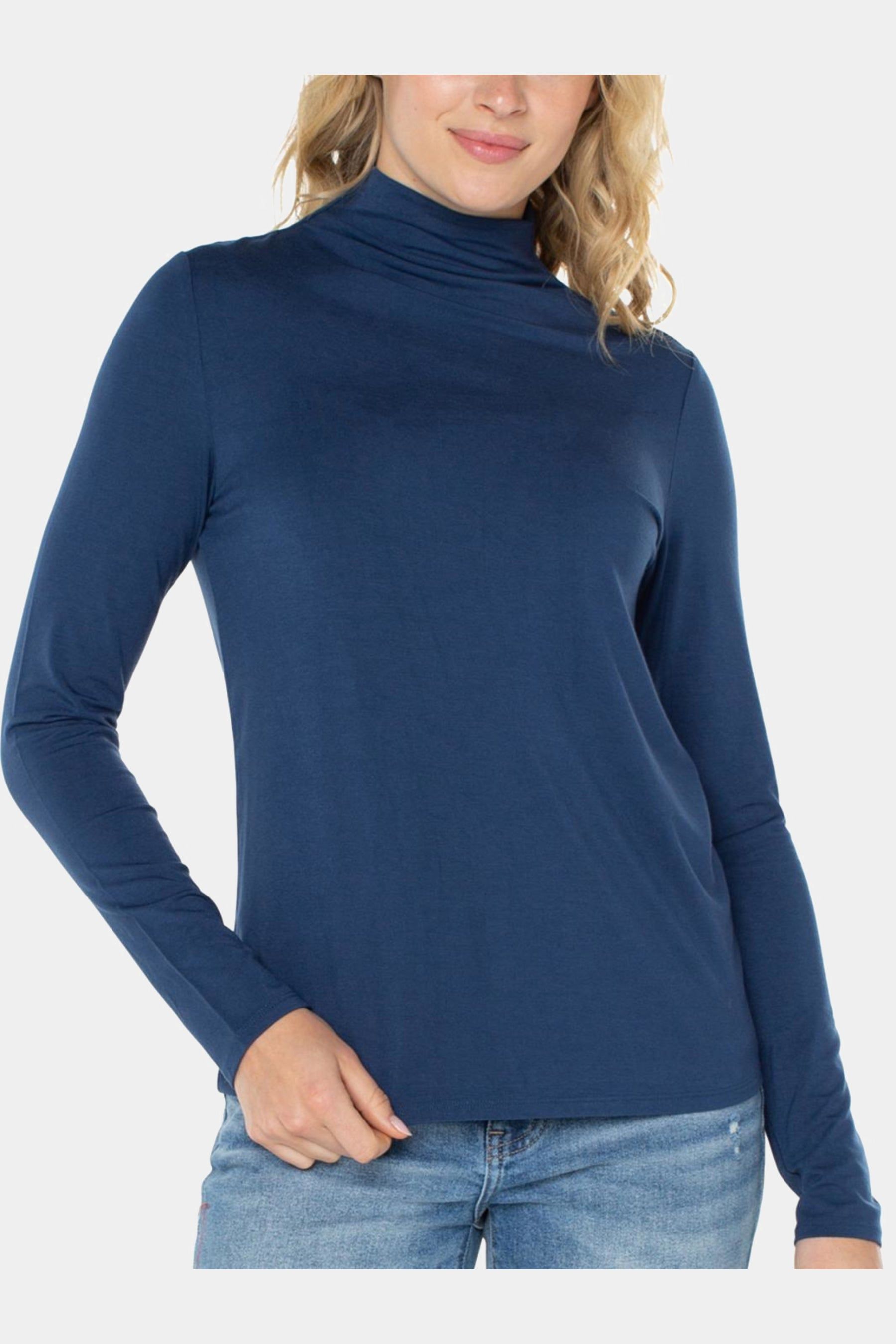 Long Sleeve Mock Neck Knit Top sold by Lord & Taylor product image thumbnail 4