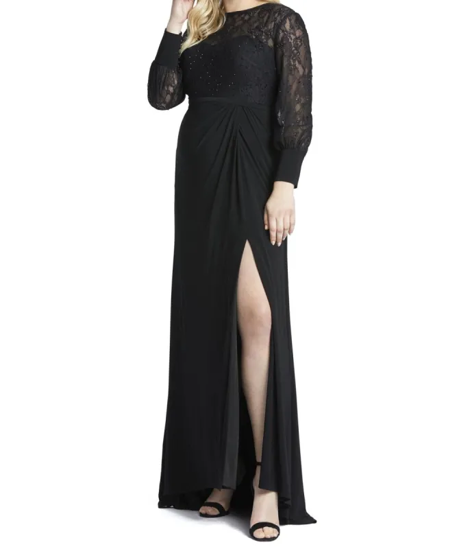 Lace & Jersey Gown sold by Lord & Taylor