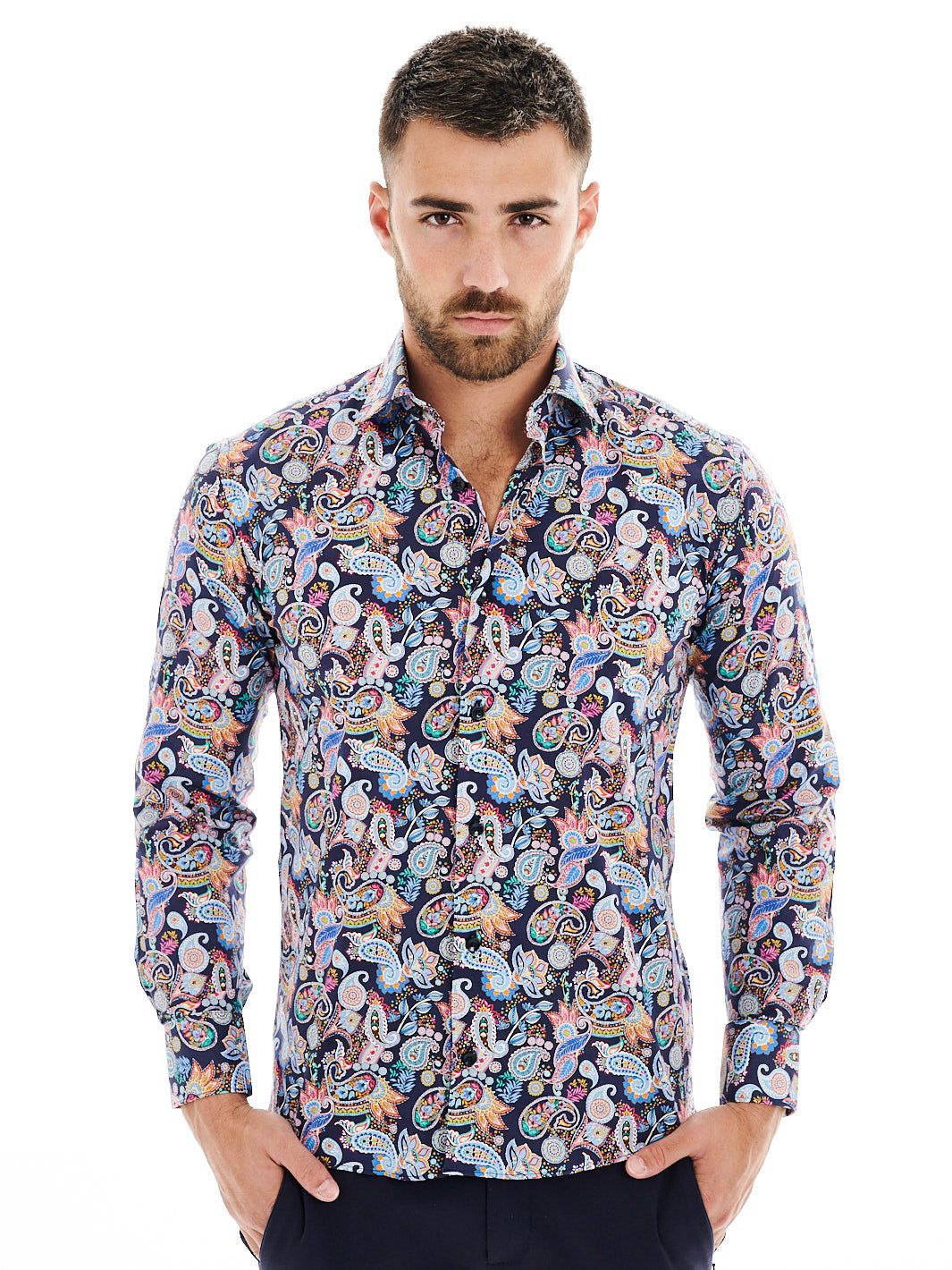 Paisley Print Ezra Button Down Shirt sold by Lord & Taylor product image thumbnail 4
