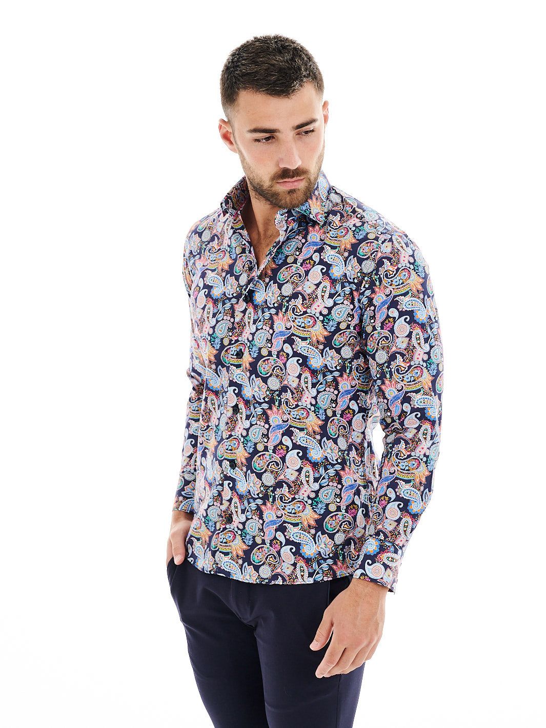 Paisley Print Ezra Button Down Shirt sold by Lord & Taylor product image thumbnail 3