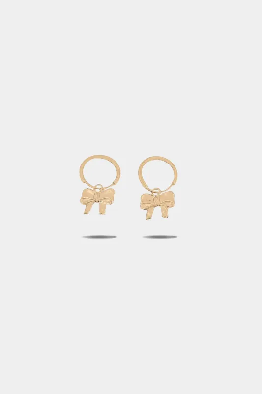 Cute Bow Dangling Hoop Earrings sold by Lord & Taylor