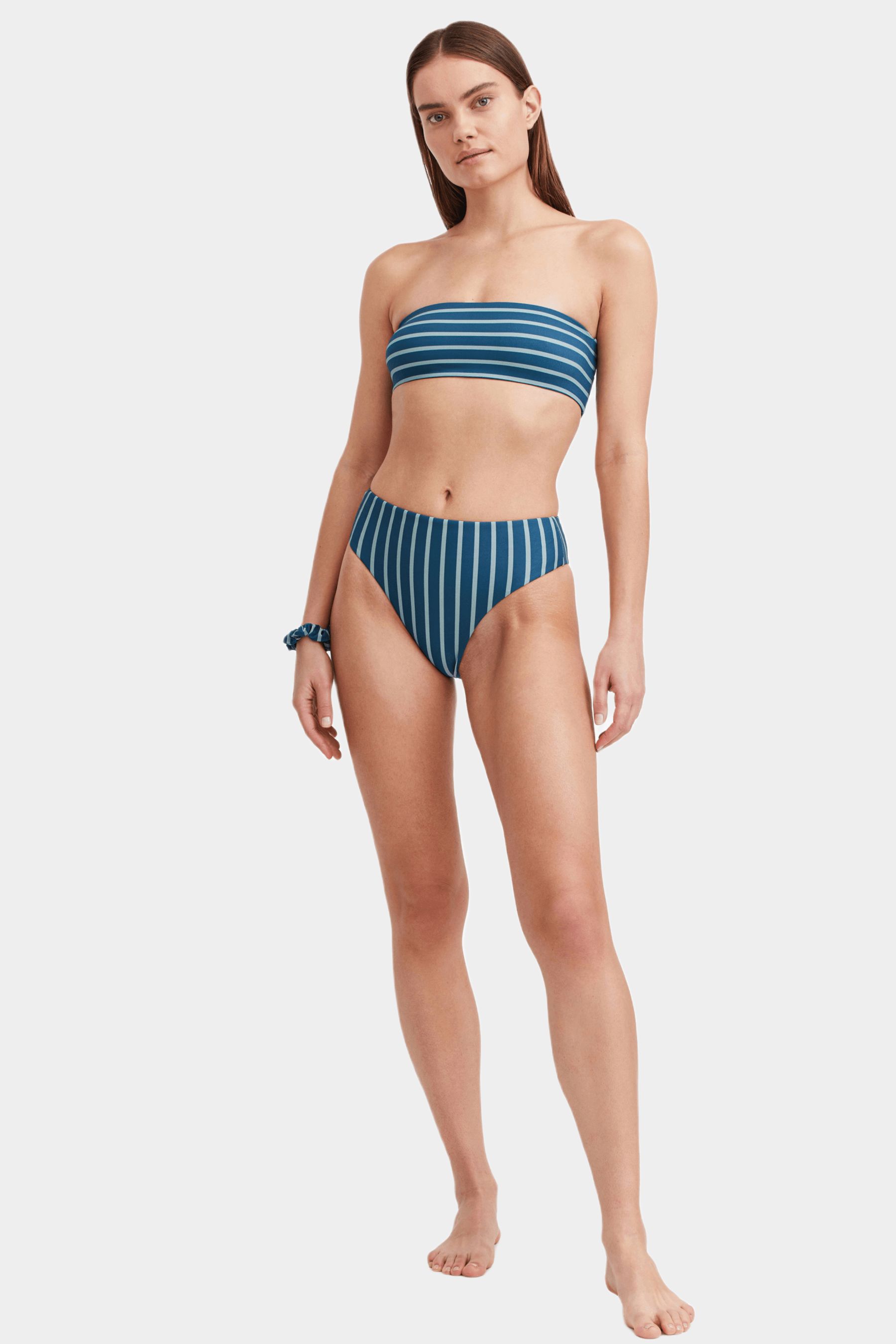 Stripe Bandeau Bikini Top sold by Lord & Taylor