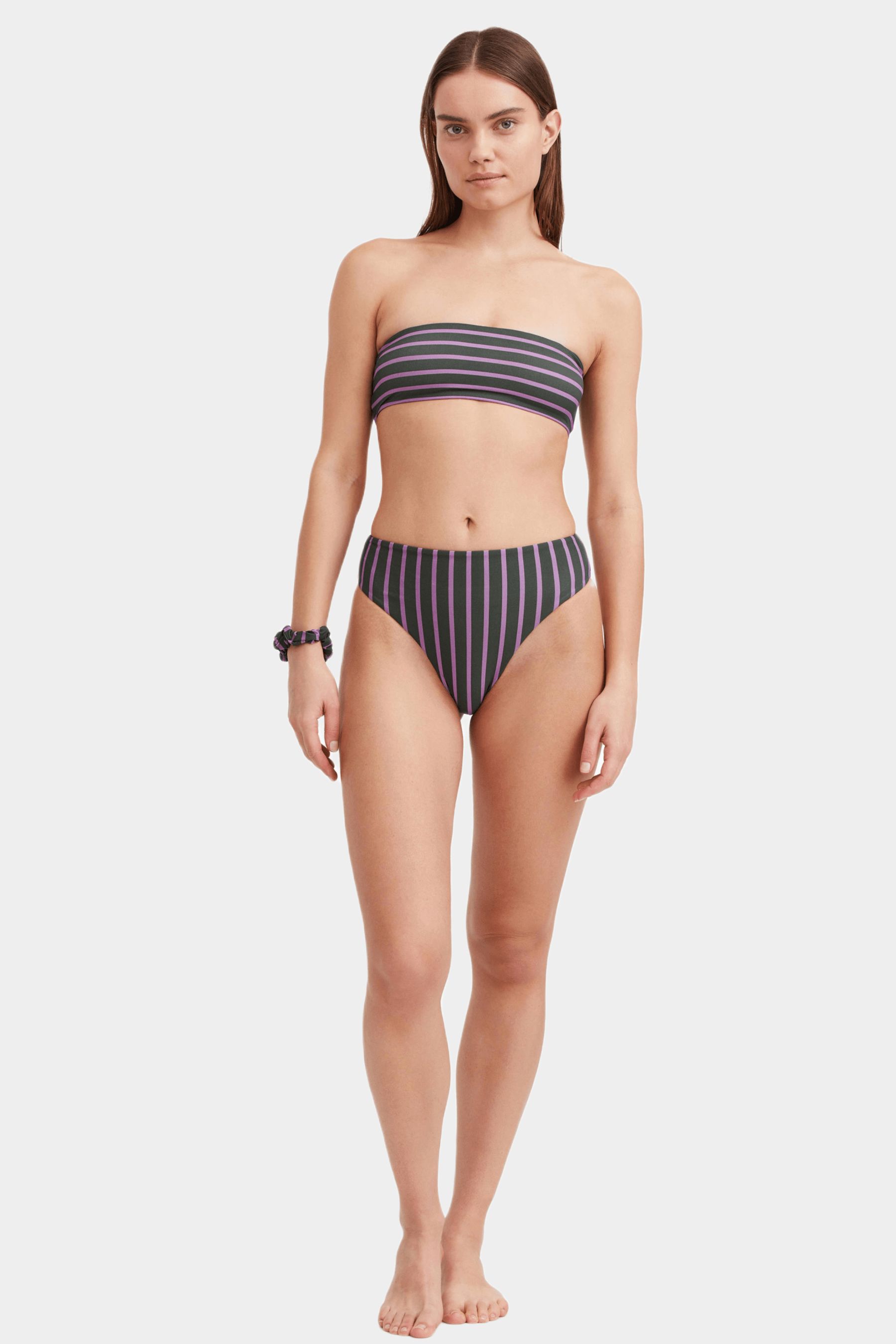 Stripe Bandeau Bikini Top sold by Lord & Taylor product image thumbnail 4