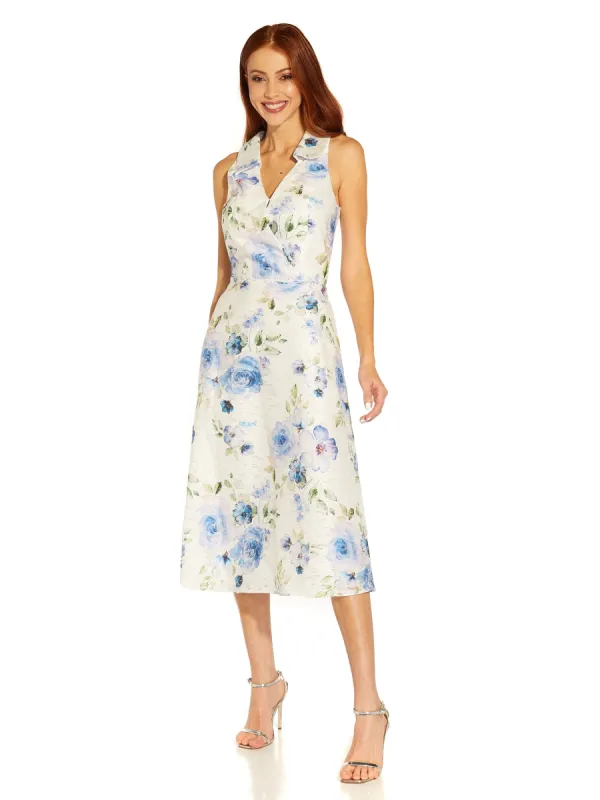 Collared Printed Lace Cocktail Dress sold by Lord & Taylor