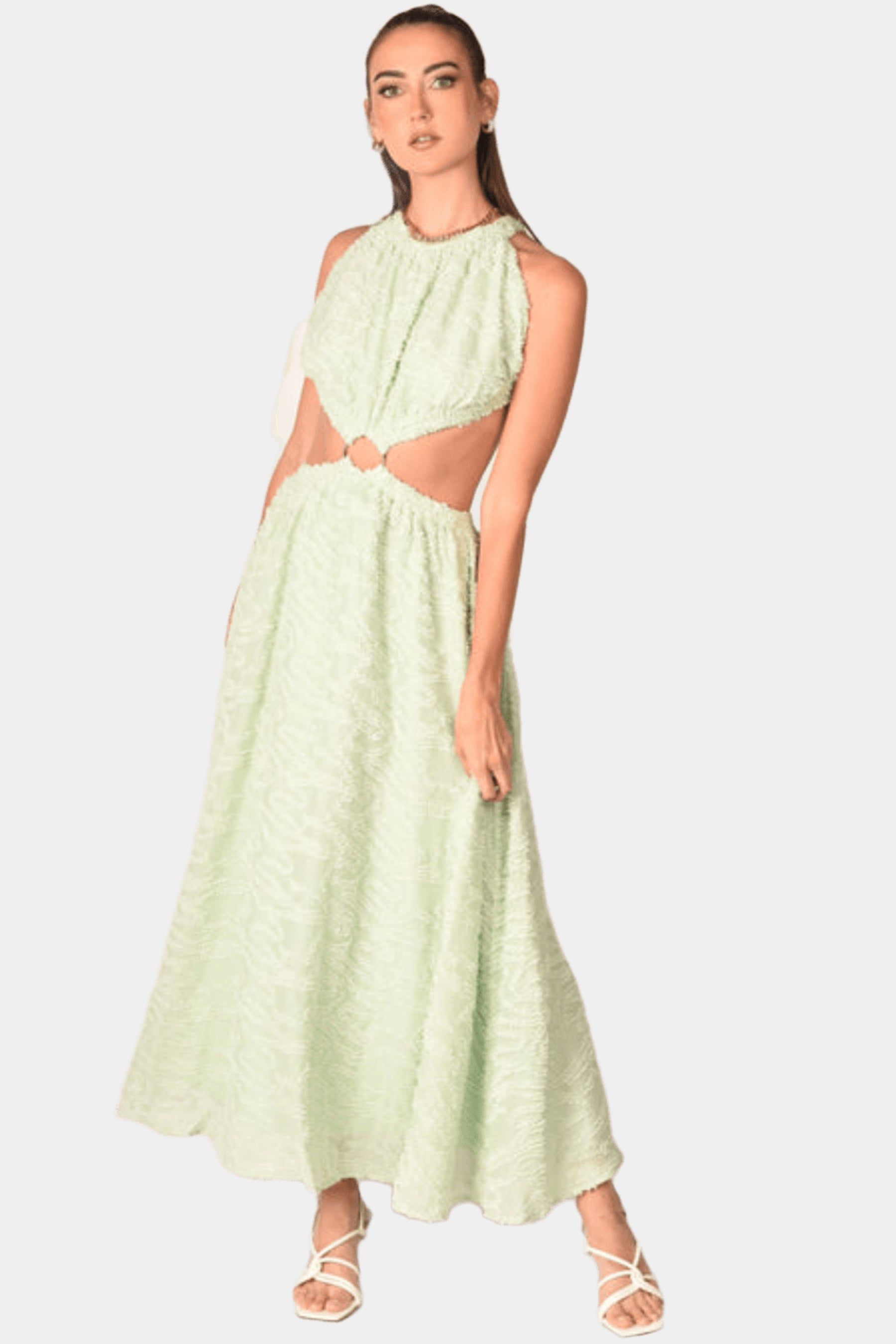 Brigitte Jacquard Cut Out Midi Dress sold by Lord & Taylor