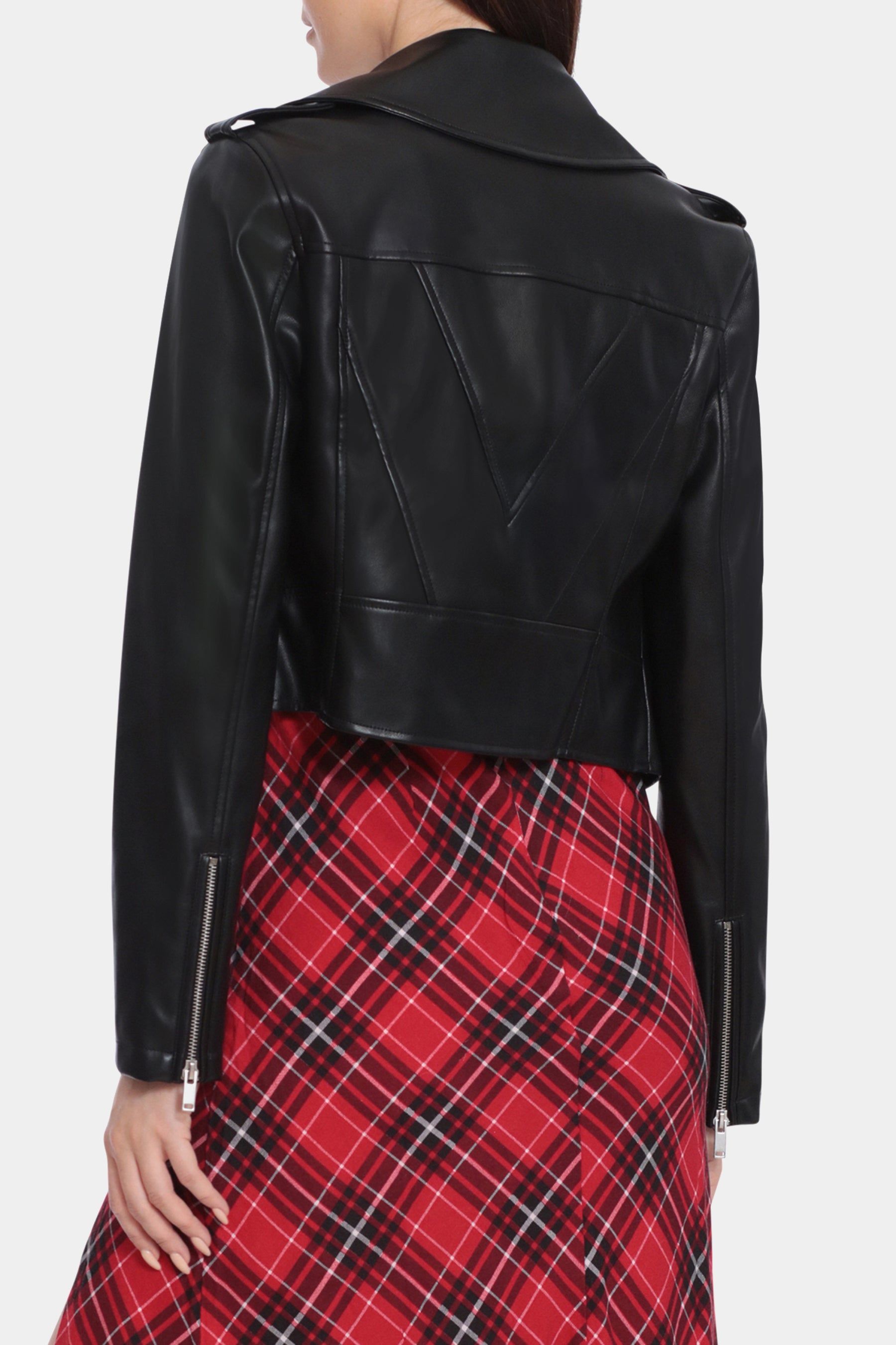 Cropped Faux Leather Biker Jacket sold by Lord & Taylor product image thumbnail 7