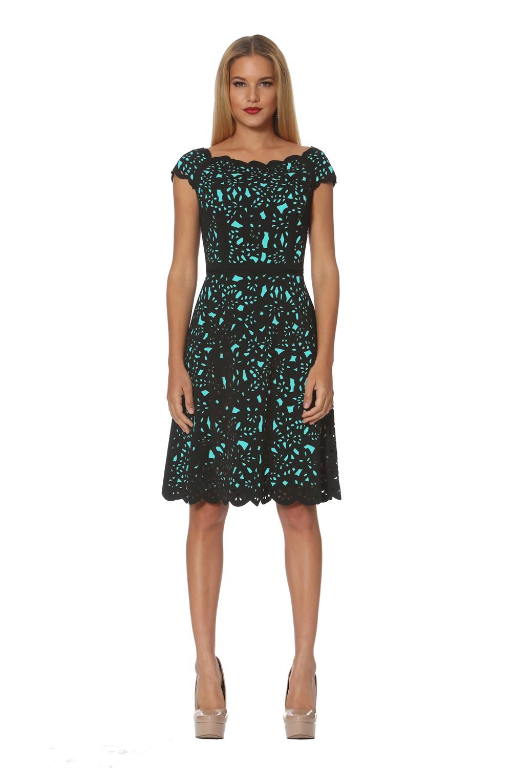 Off The Shoulder Laser Cut Dress sold by Lord & Taylor product image thumbnail 10