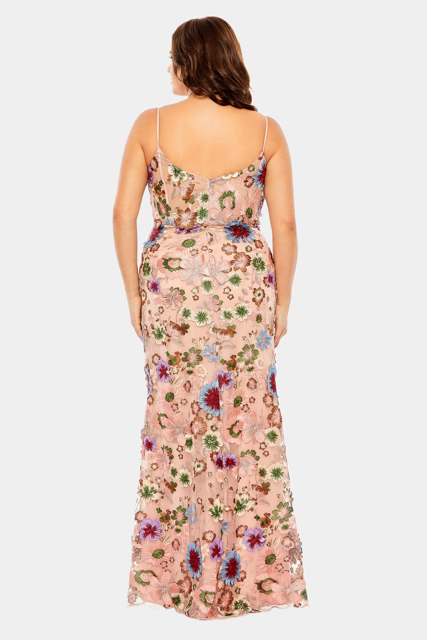 Floral Embroidered Mesh Gown sold by Lord & Taylor product image thumbnail 2
