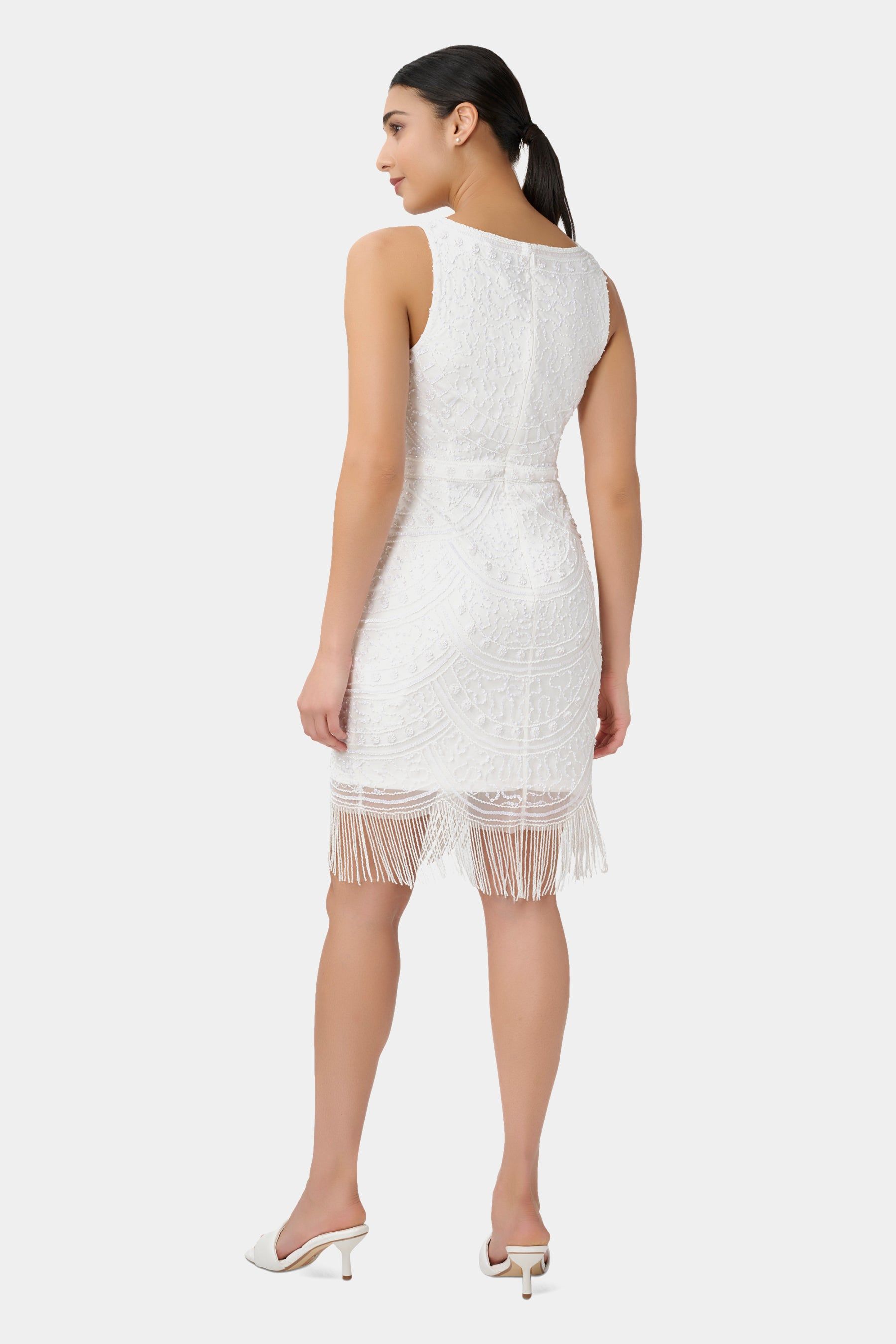 Beaded Short Fringe Dress sold by Lord & Taylor product image thumbnail 3