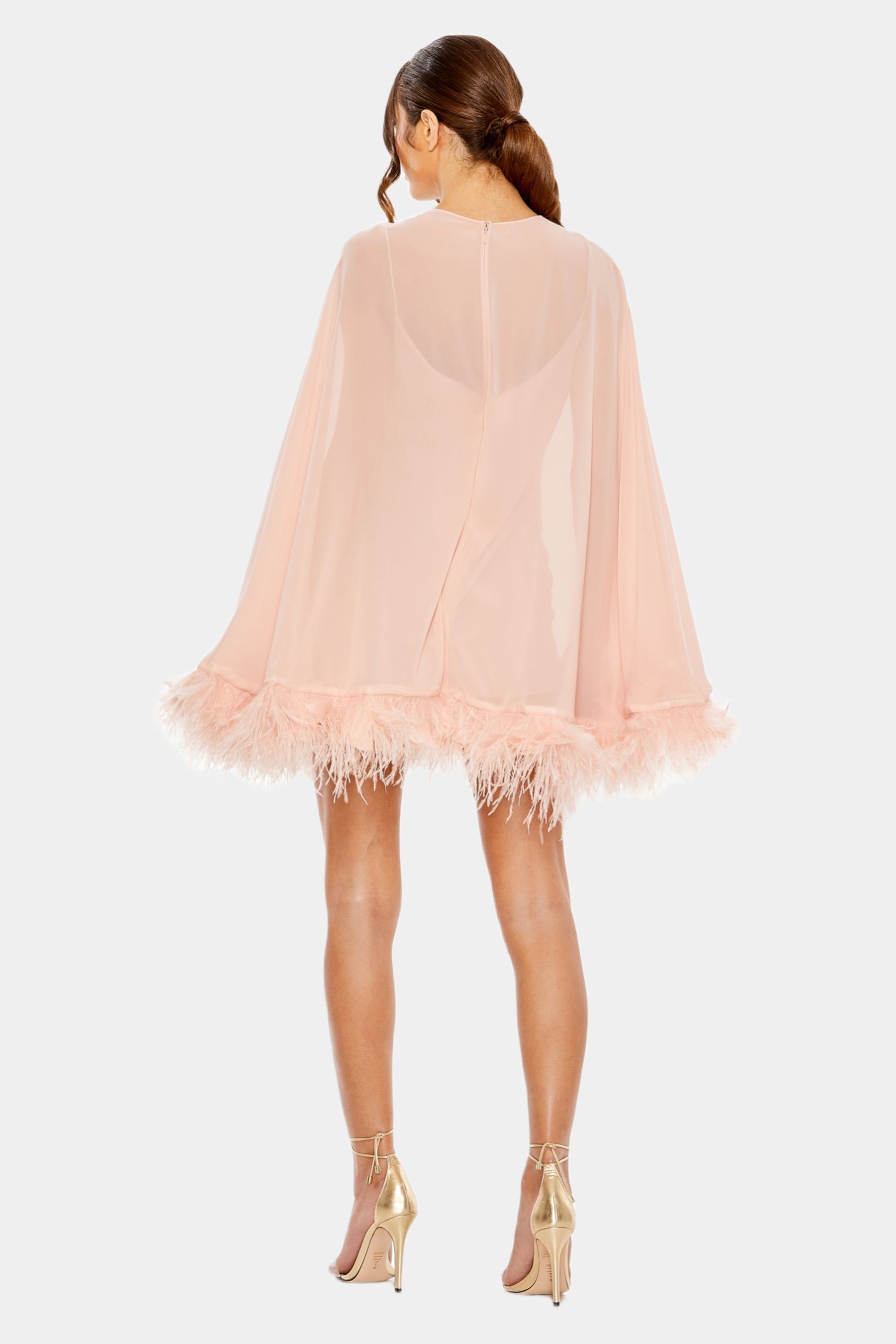 Feathered Trim Trapeze Dress sold by Lord & Taylor product image thumbnail 6