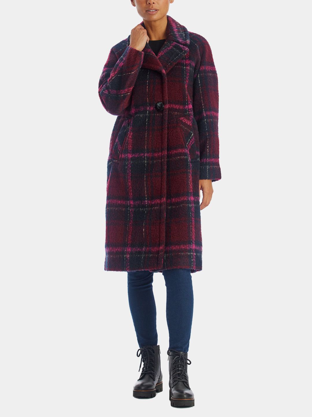 Plaid Cocoon Coat sold by Lord & Taylor product image thumbnail 5