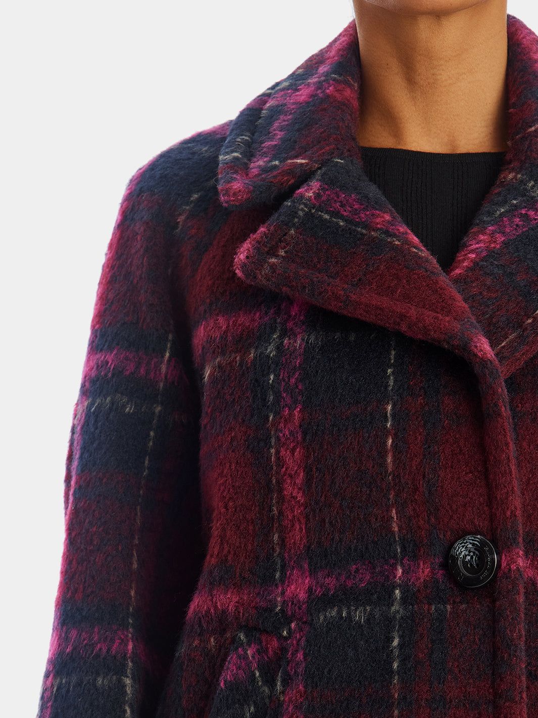Plaid Cocoon Coat sold by Lord & Taylor product image thumbnail 2