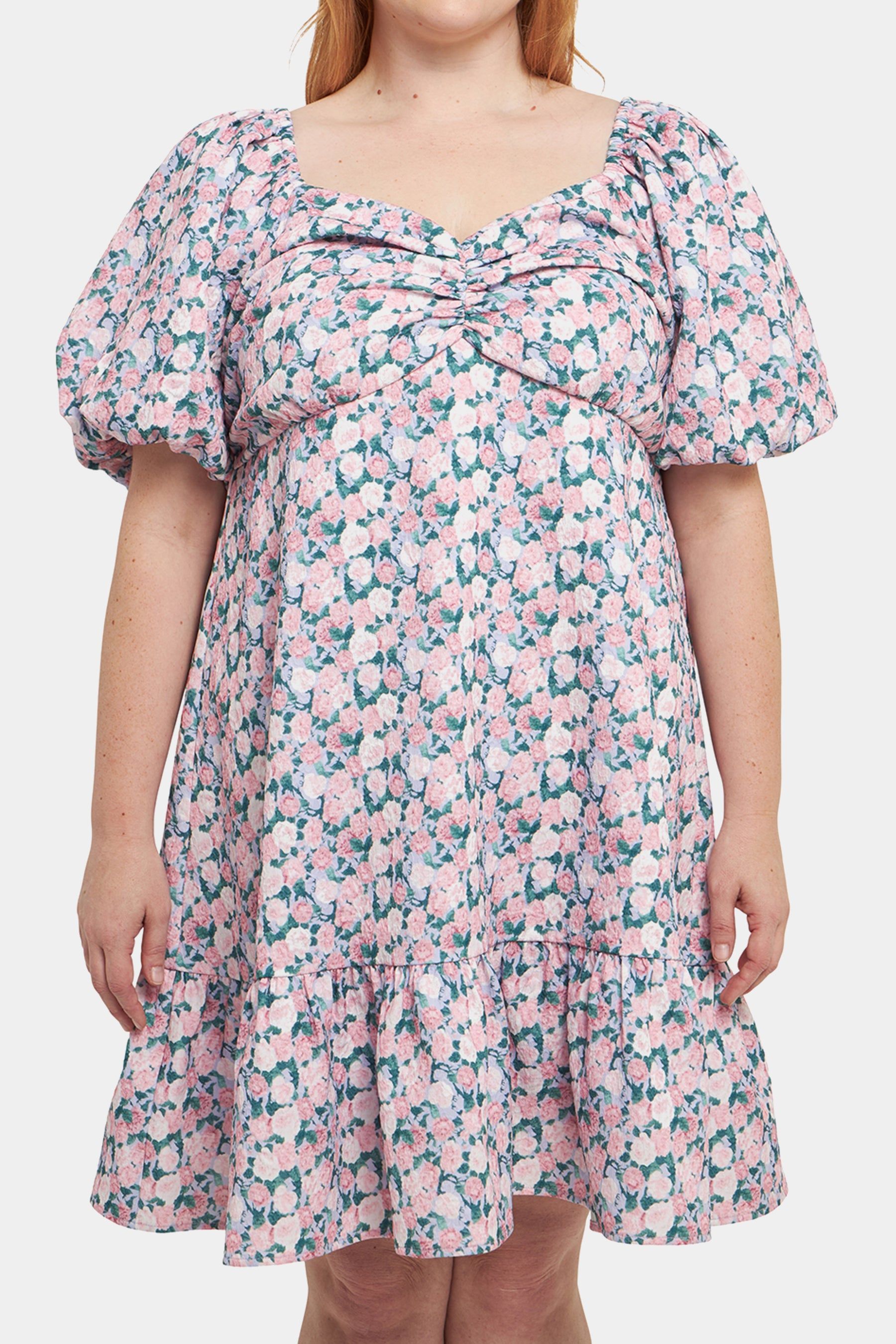 Floral Puff Sleeve Mini Dress sold by Lord & Taylor product image thumbnail 4