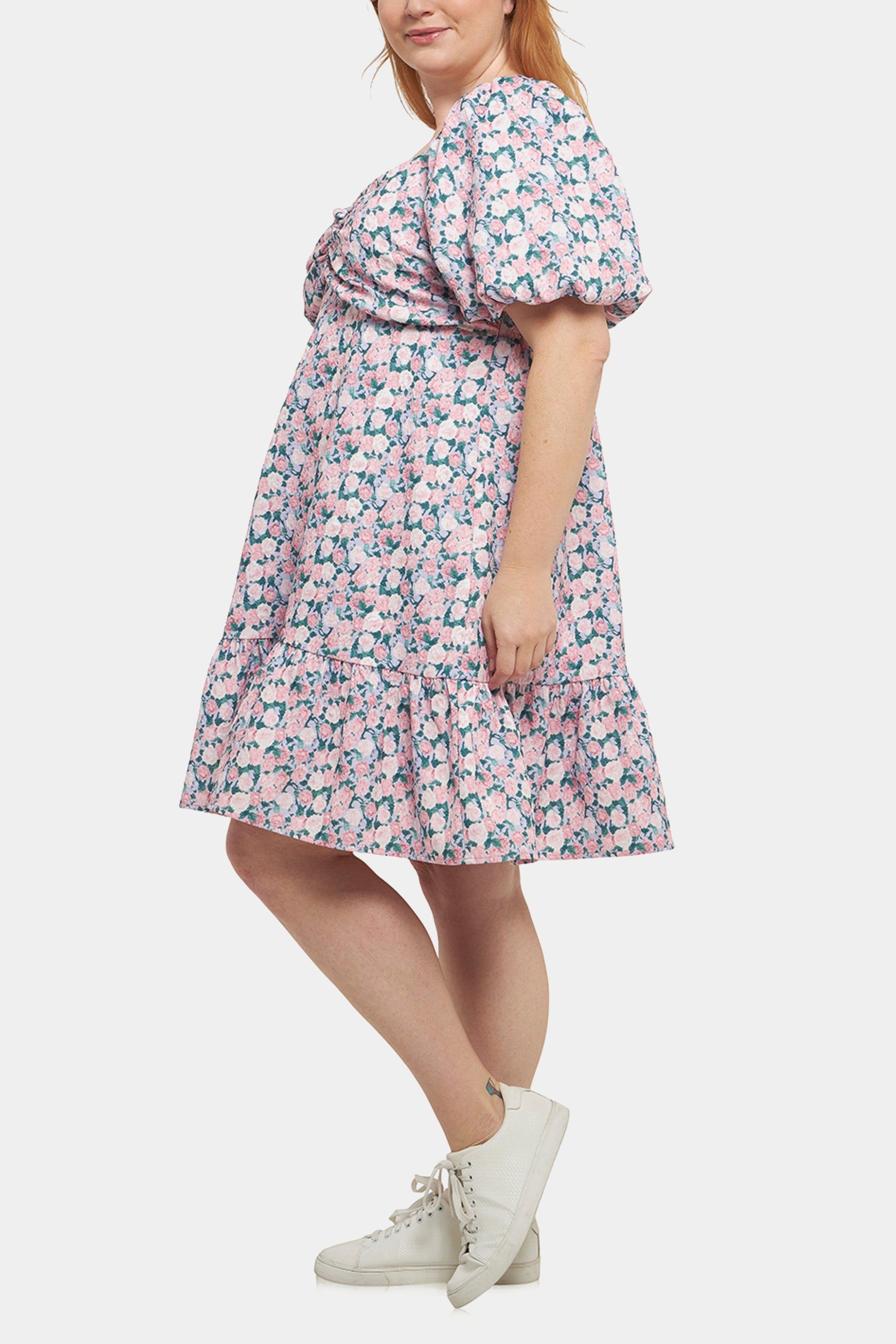 Floral Puff Sleeve Mini Dress sold by Lord & Taylor product image thumbnail 2