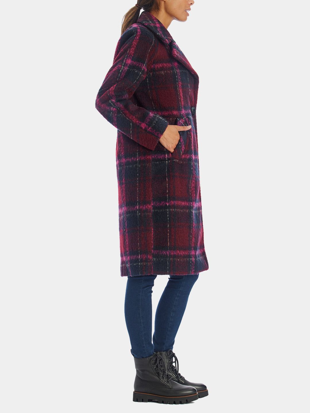 Plaid Cocoon Coat sold by Lord & Taylor product image thumbnail 4