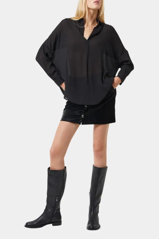 Clar Rhodes Textured Drape Shirt sold by Lord & Taylor