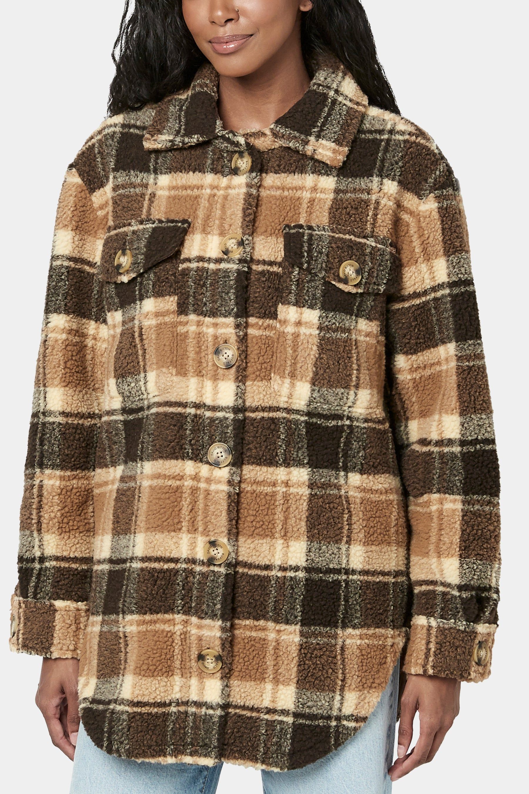 Sterling Sherpa Shacket sold by Lord & Taylor