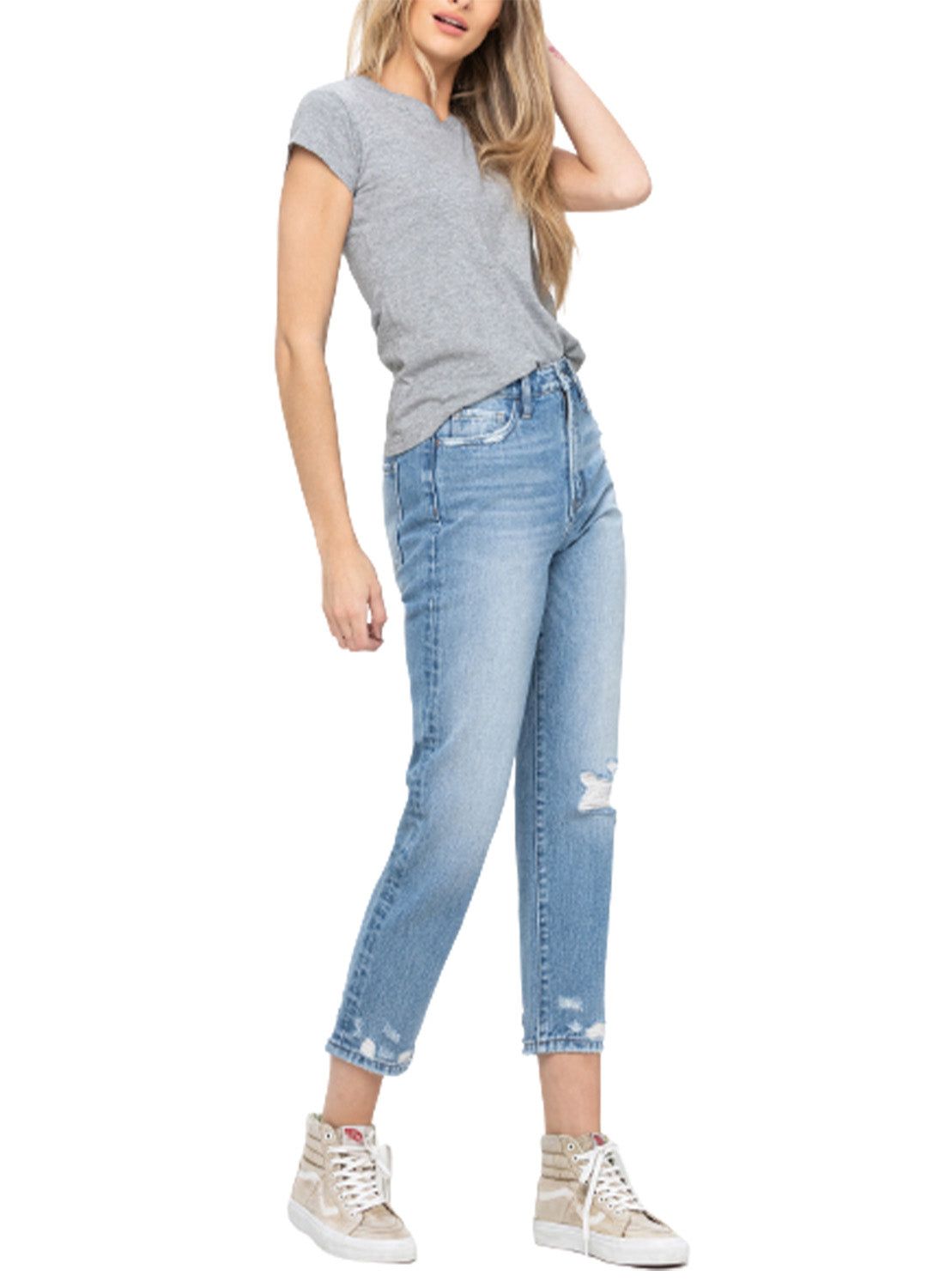 Distressed Mom Jean sold by Lord & Taylor product image thumbnail 4